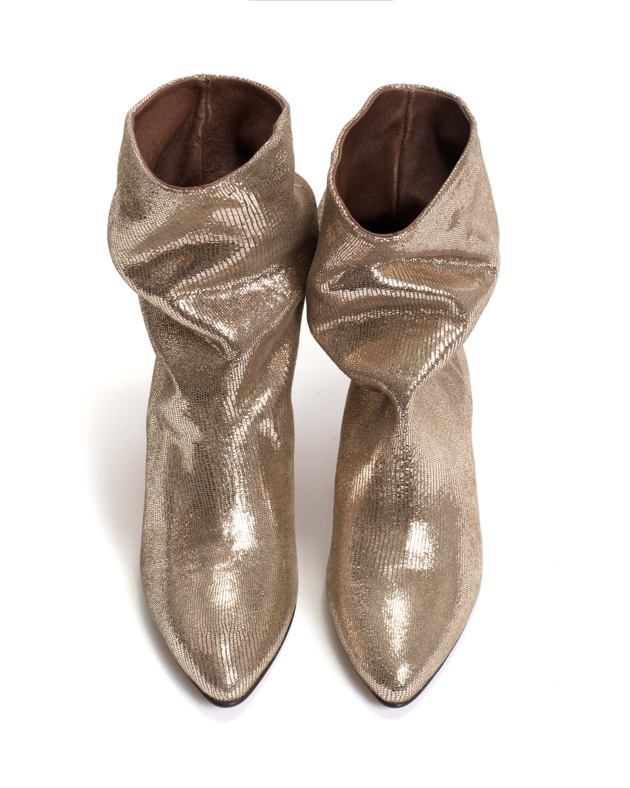 Vully 50 stiletto Lizard metallic goat Vintage champagne - Anonymous Copenhagen