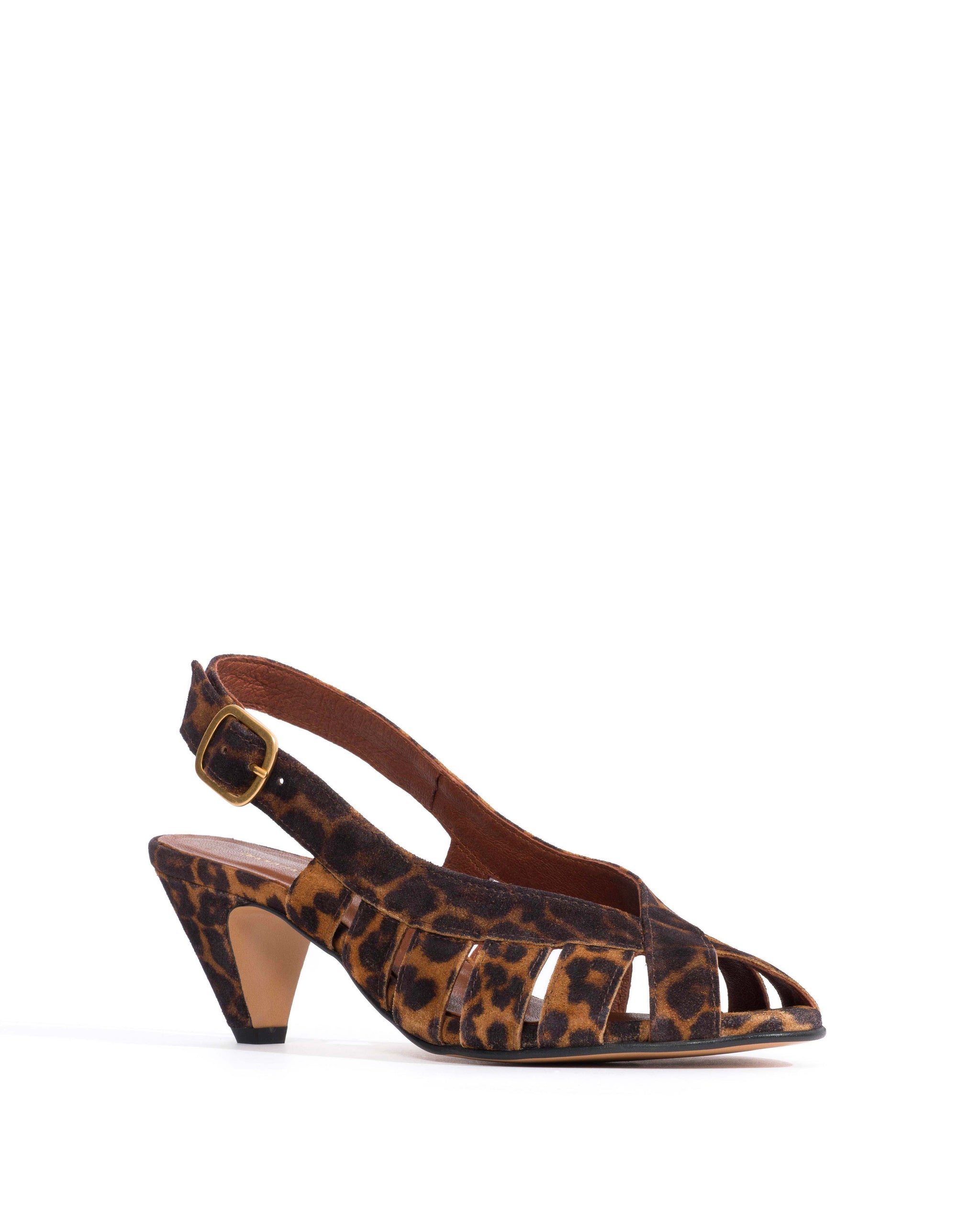 Sophie 50 stiletto Calf suede print Leopard - Anonymous Copenhagen Shoes