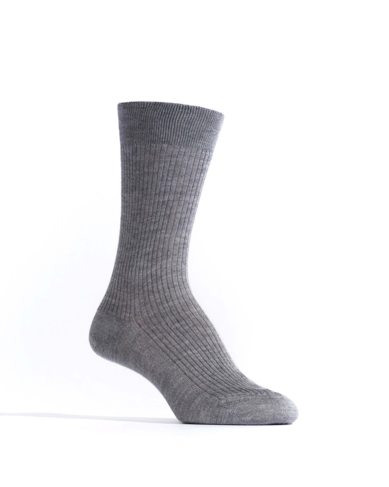 Ines silk cashmere socks 30% silk 70% cashmere Shark grey