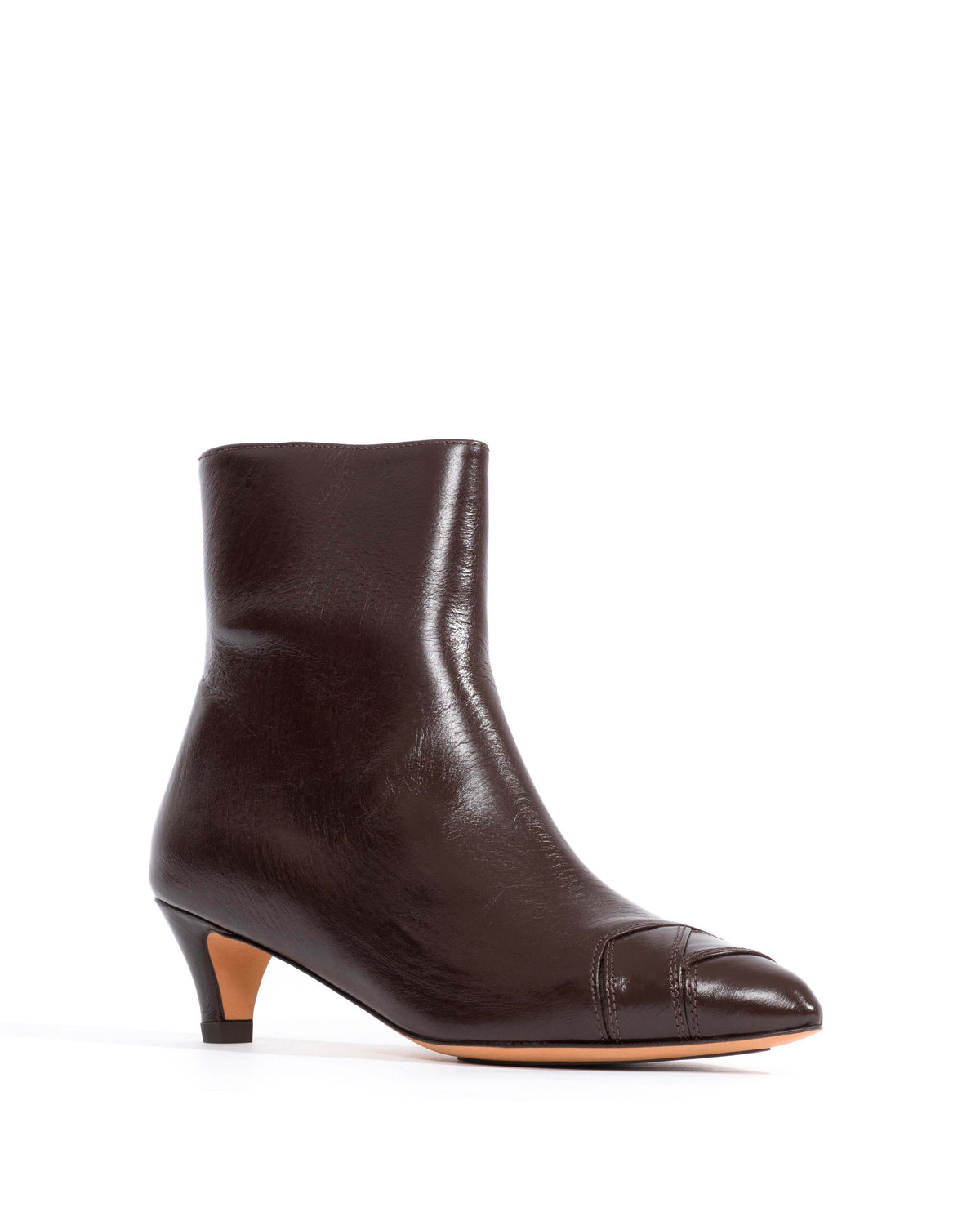 Avy 40 stiletto Crinkled soft calf Espresso brown