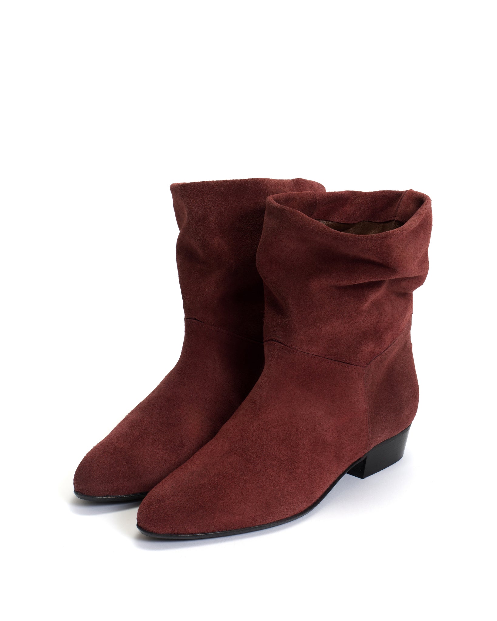 Jassi 20 Calf suede & sleek leather Pomegranate - Anonymous Copenhagen