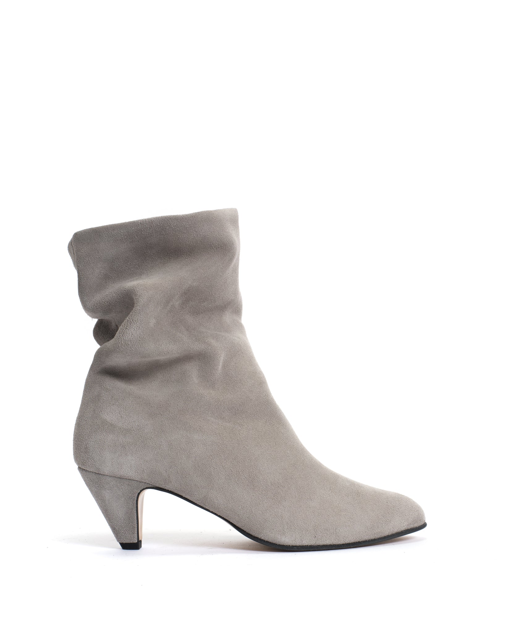 Vully 50 Stiletto Calf Suede Asphalt grey - Anonymous Copenhagen