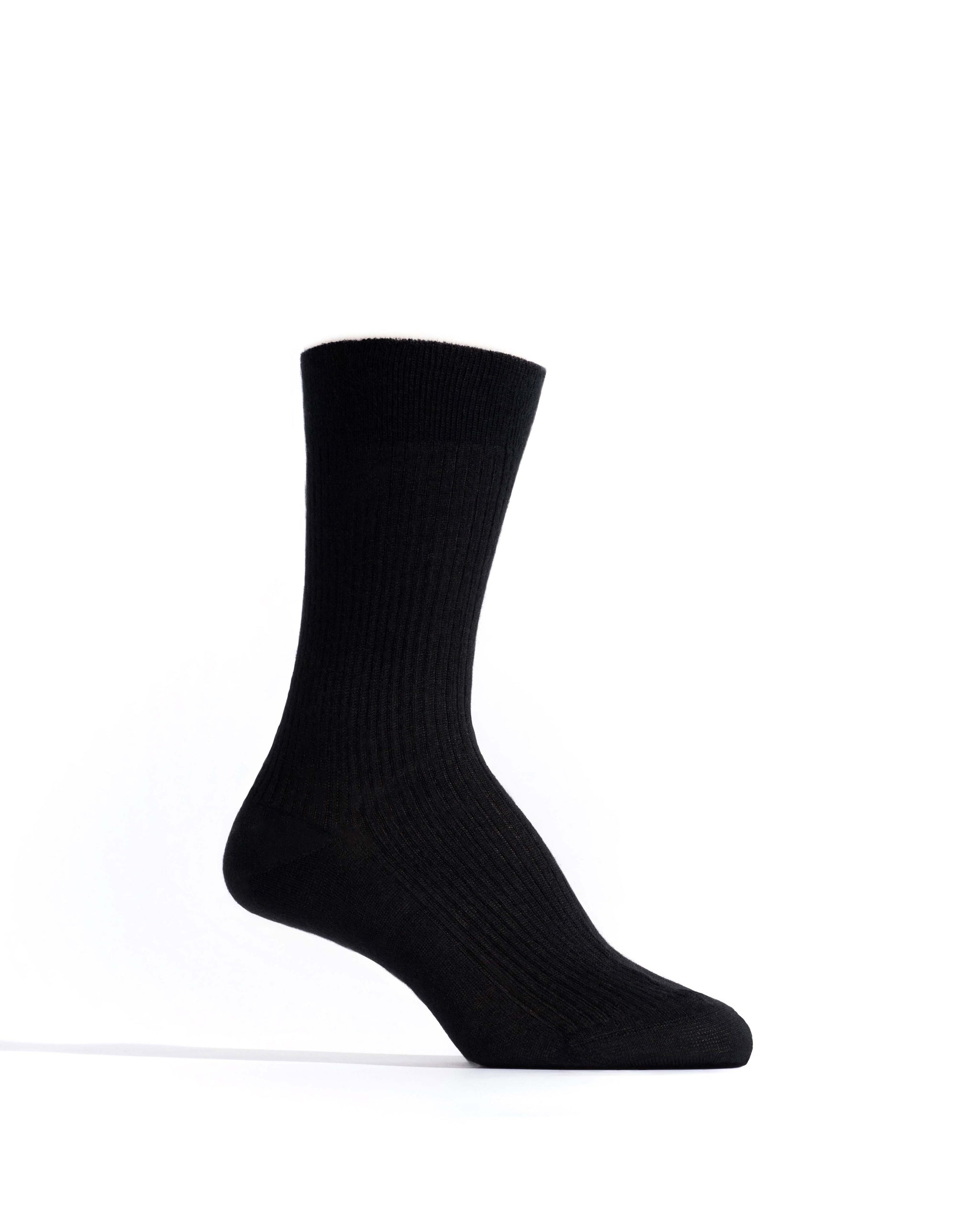 Ines silk cashmere socks 30% silk 70% cashmere Black