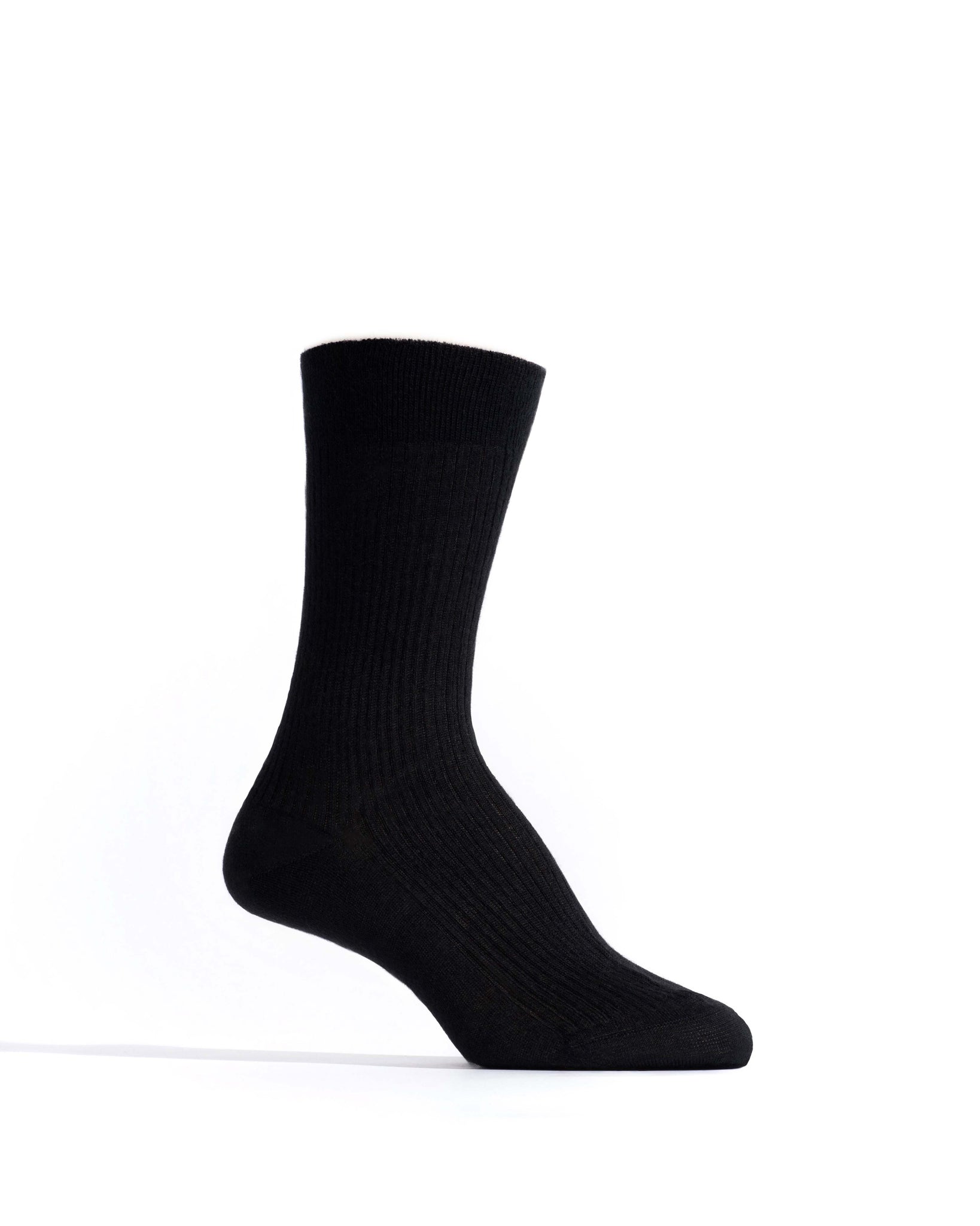 Ines silk cashmere socks 30% silk 70% cashmere Black