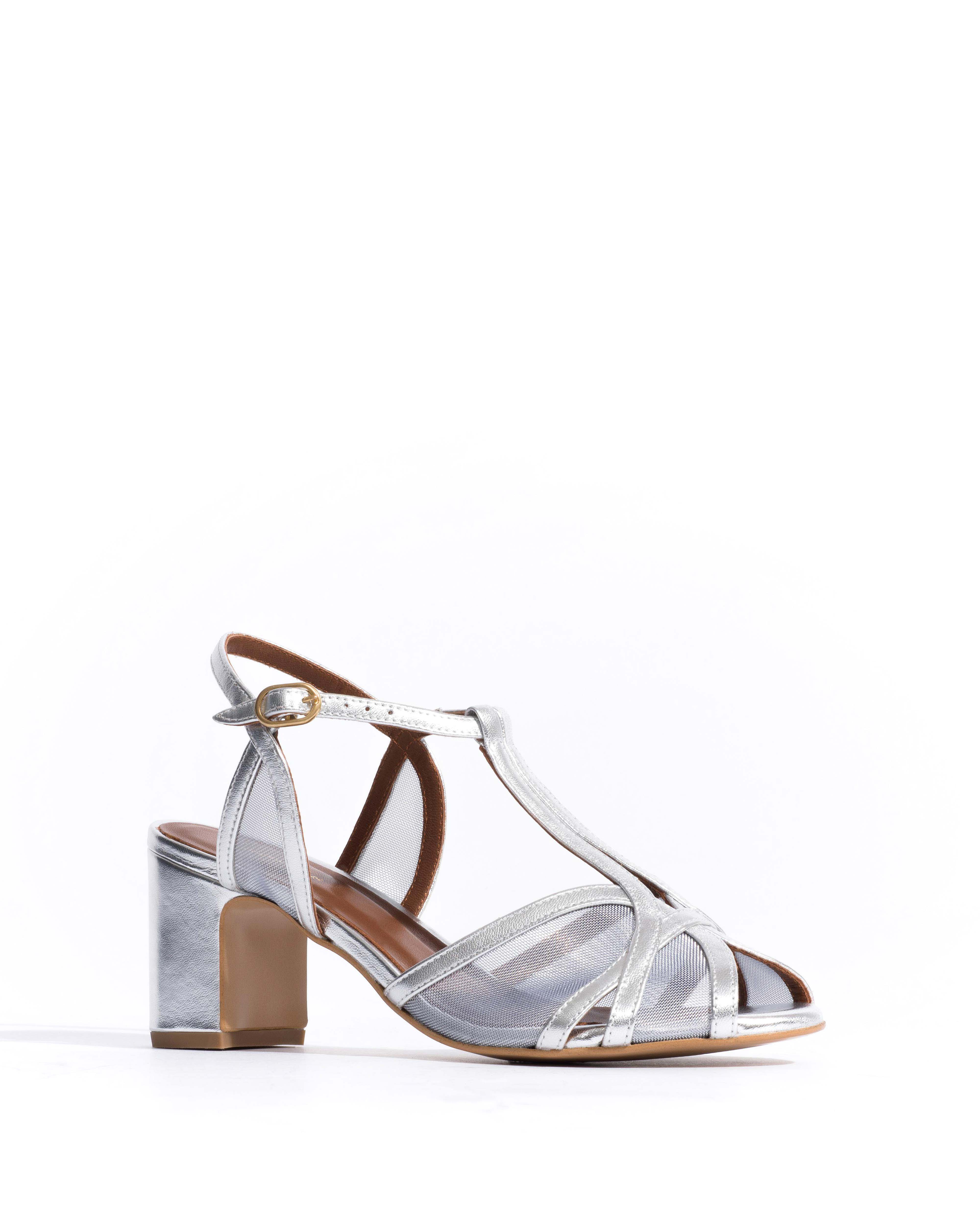 Therese 55 mesh Metallic goat & mesh Silver