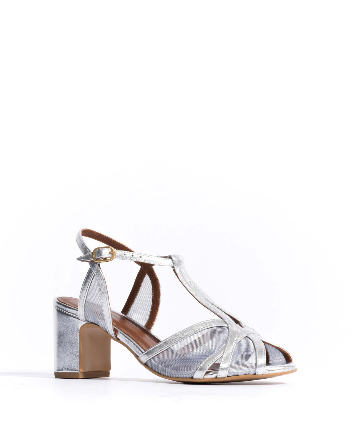 Therese 55 mesh Metallic goat & mesh Silver