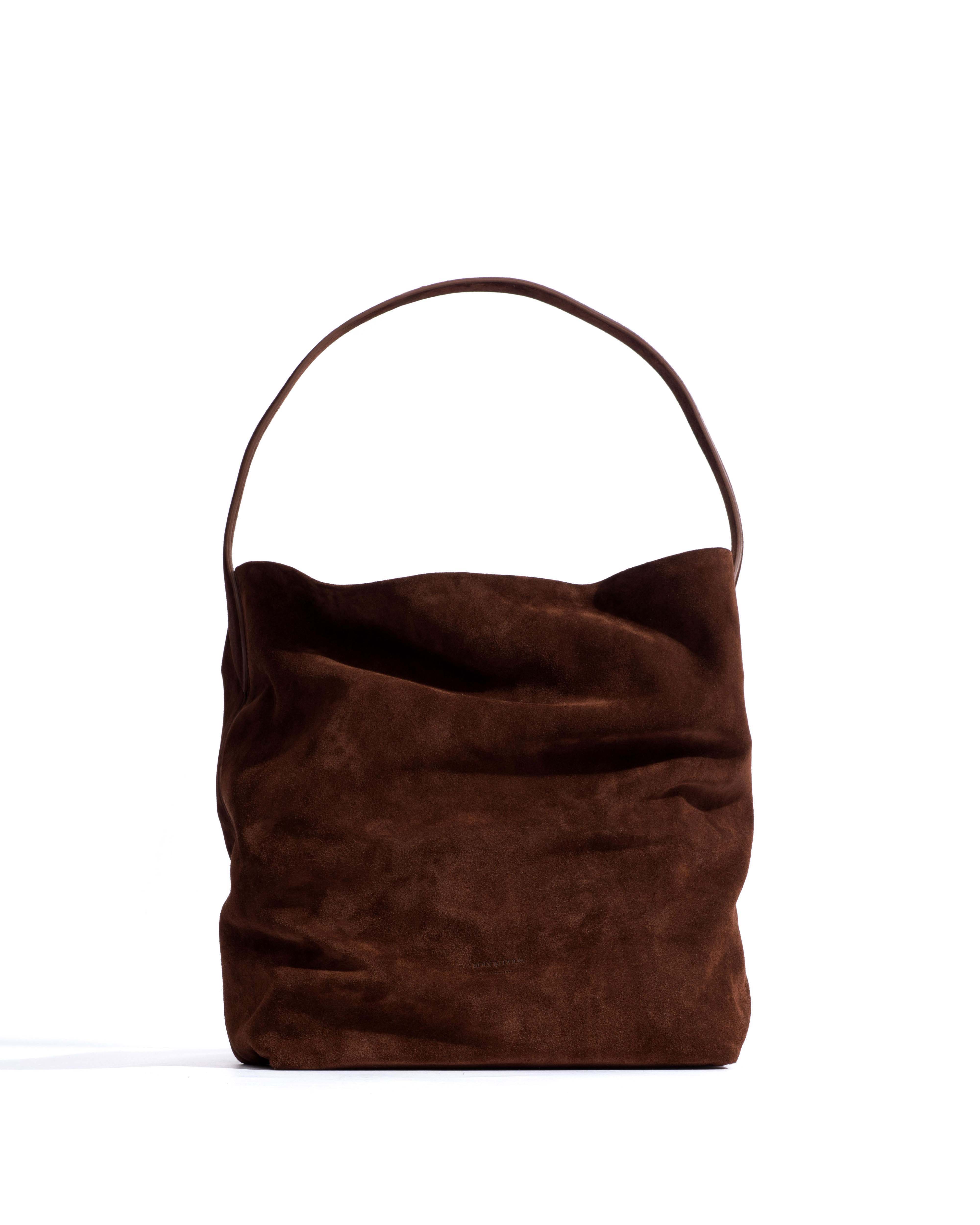 Versa slouchy everyday bag Calf suede Chocolate
