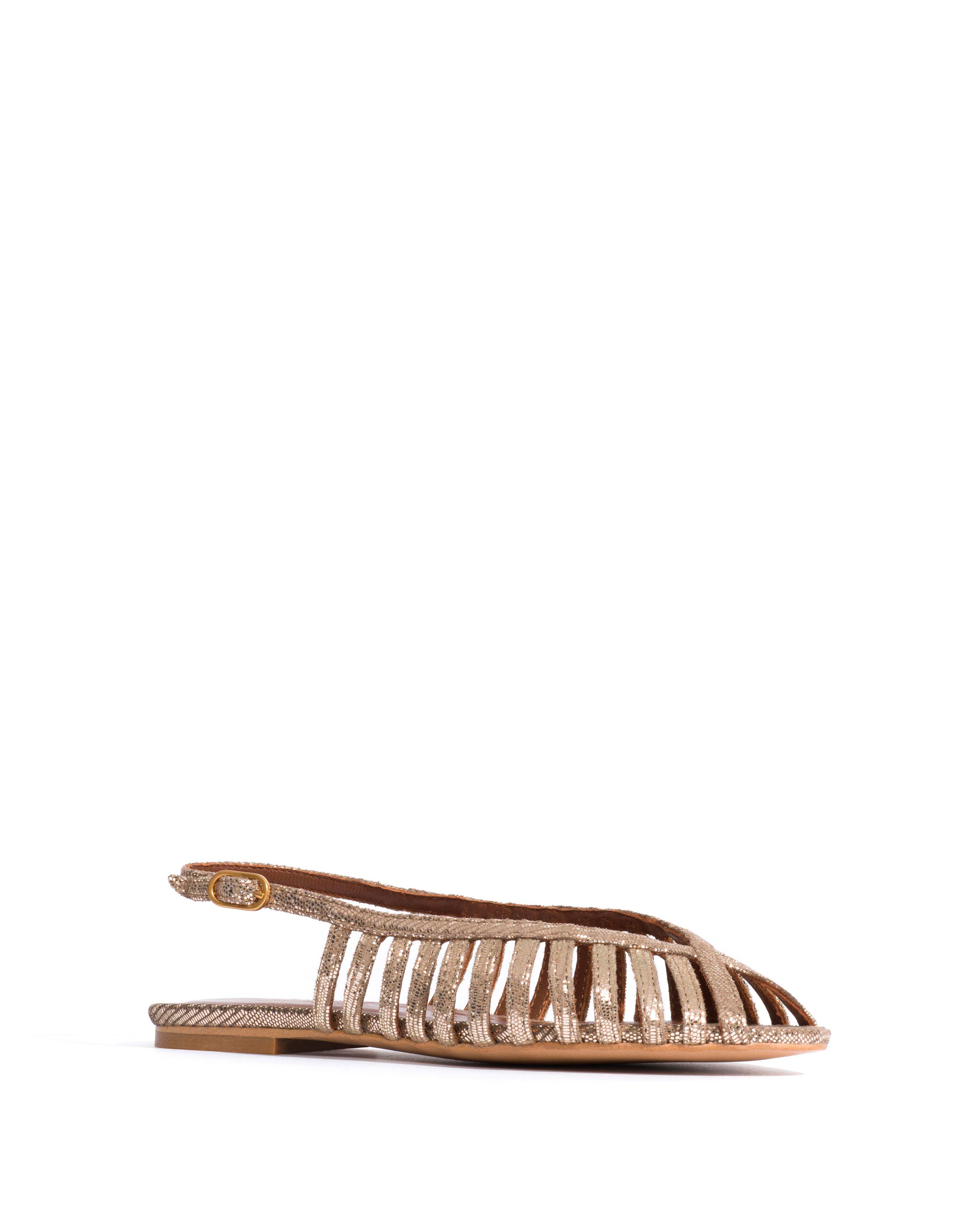 Carminho 10 Lizard metallic goat Vintage champagne