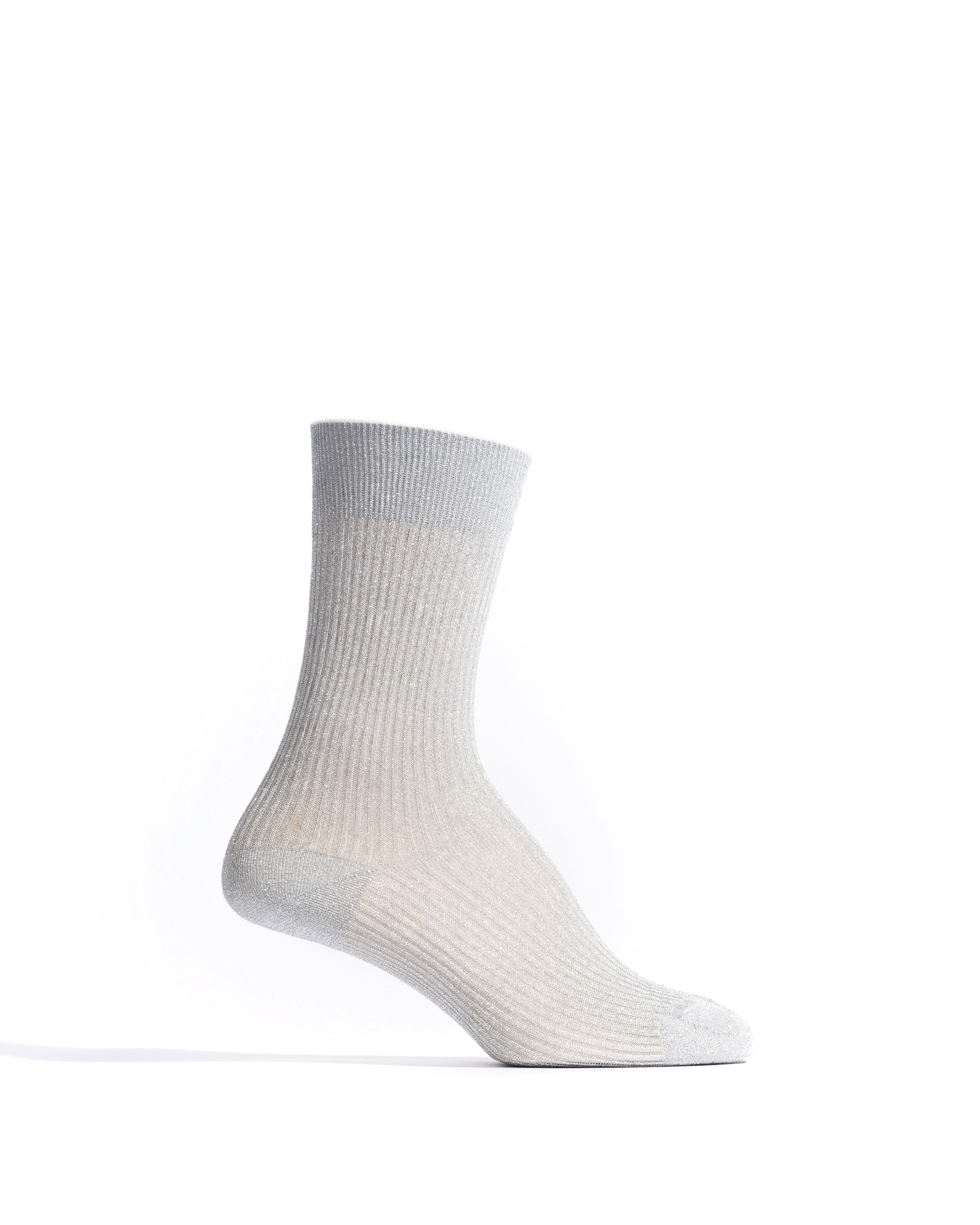 Noa glitter socks 52% nylon 48% polyester Silver