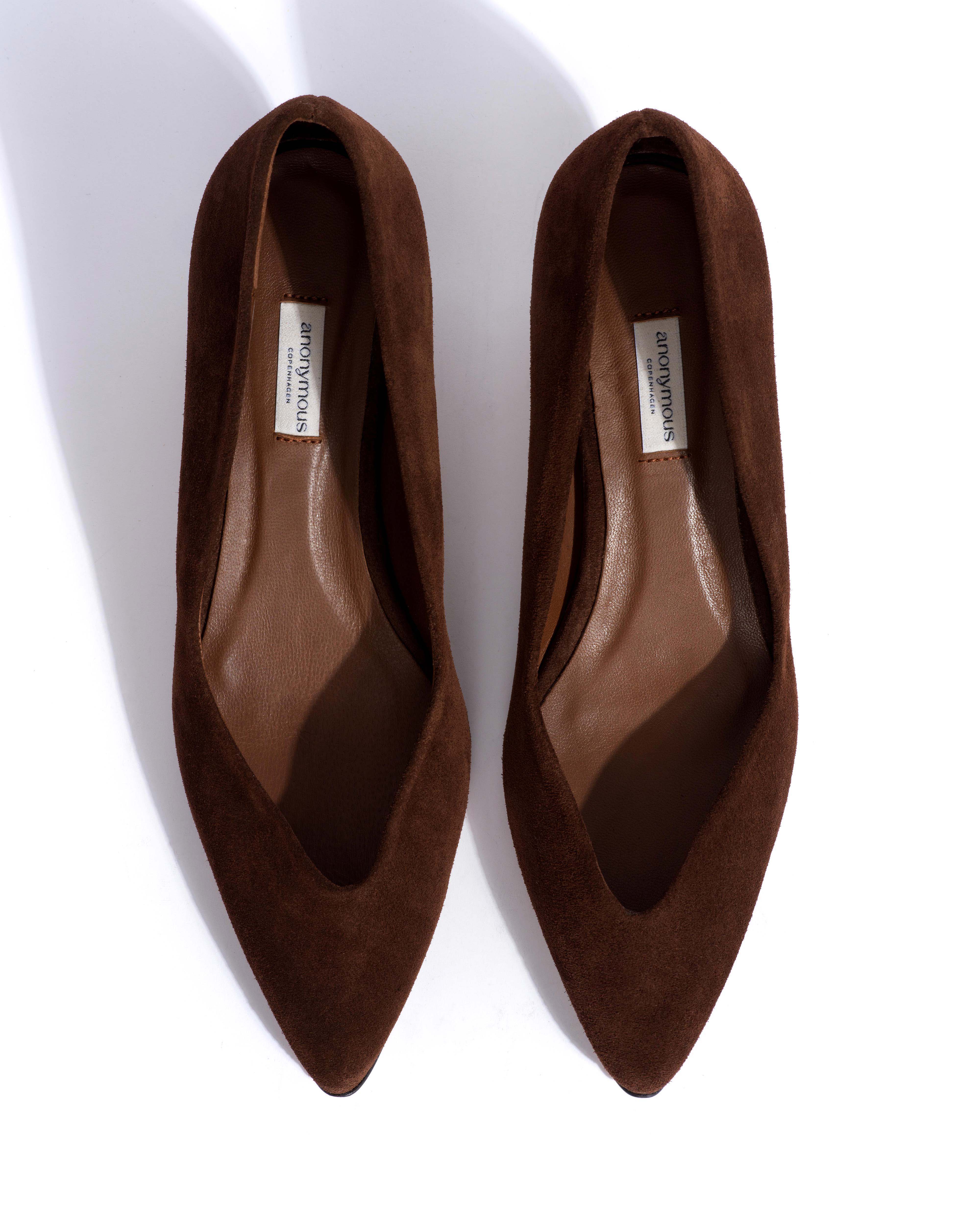 Trini 40 stiletto Calf suede Chocolate