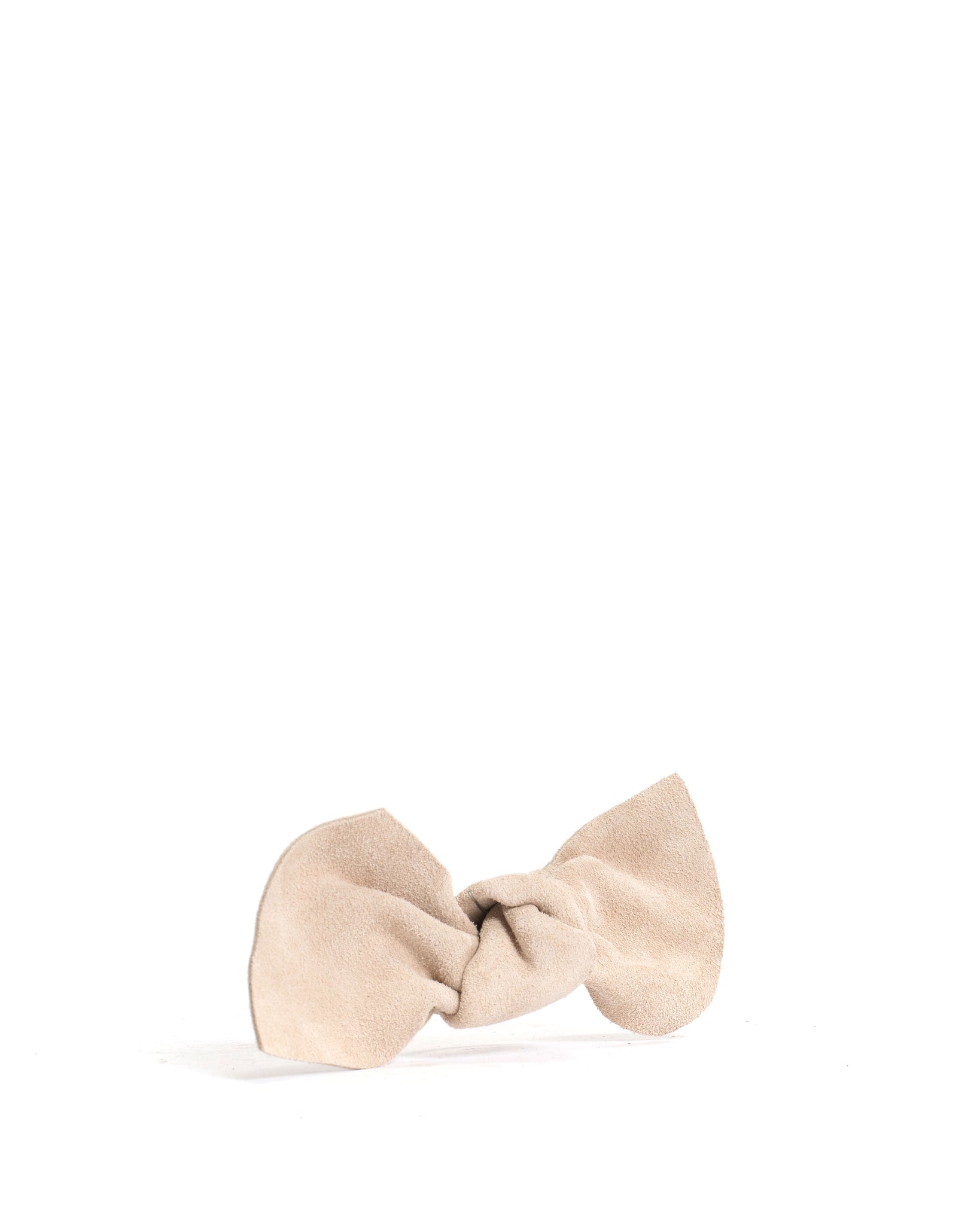Linnie hair elastic grand bow Calf suede Vanilla cream - Anonymous Copenhagen