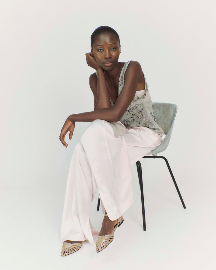 Keesha 10 Lizard metallic goat Vintage champagne– Anonymous
