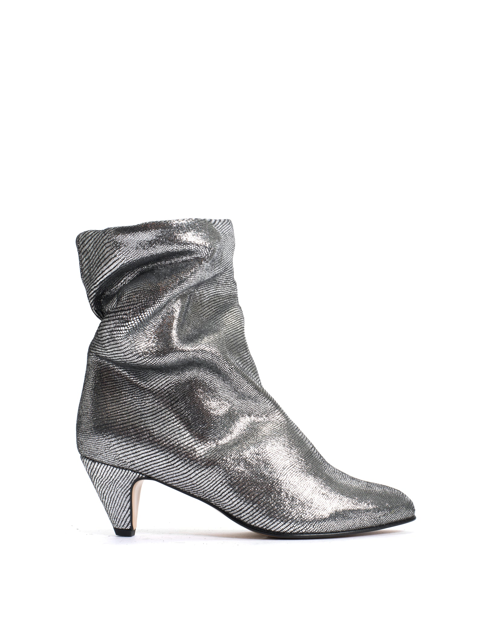 Vully 50 stiletto Lizard metallic goat Platinum - Anonymous Copenhagen