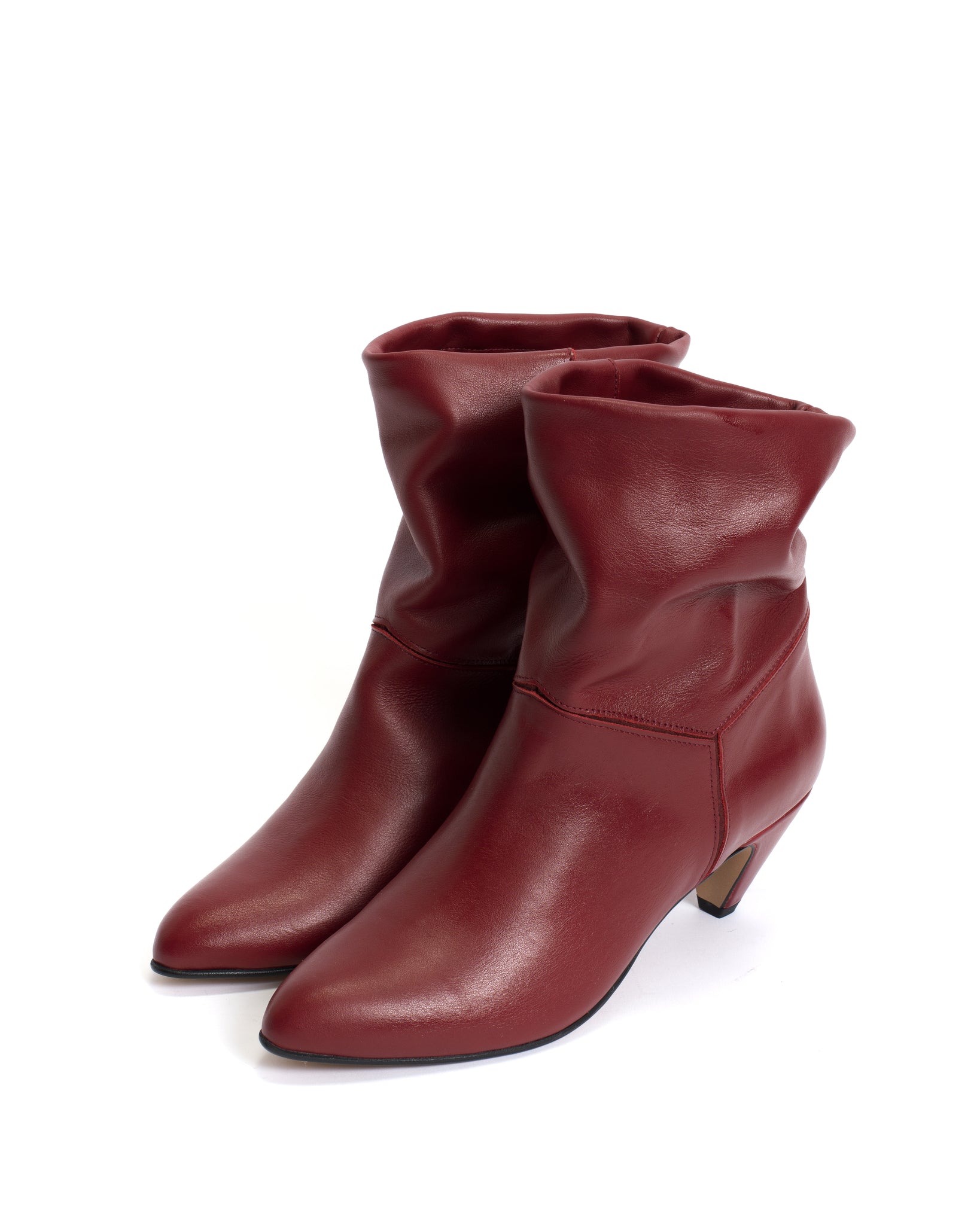 Jassi 50 stiletto Soft calf & suede leather Pomegranate - Anonymous Copenhagen