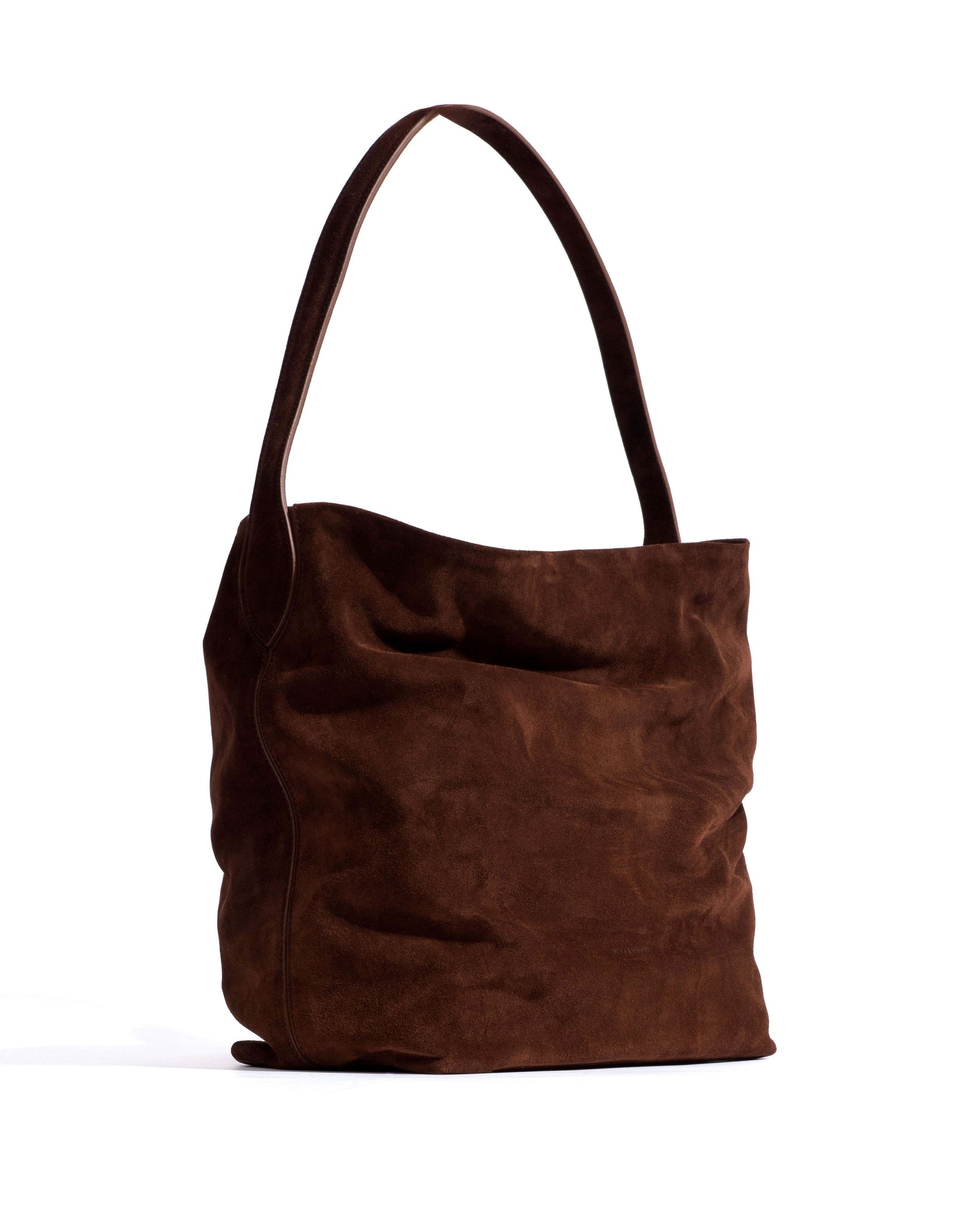 Versa slouchy everyday bag Calf suede Chocolate
