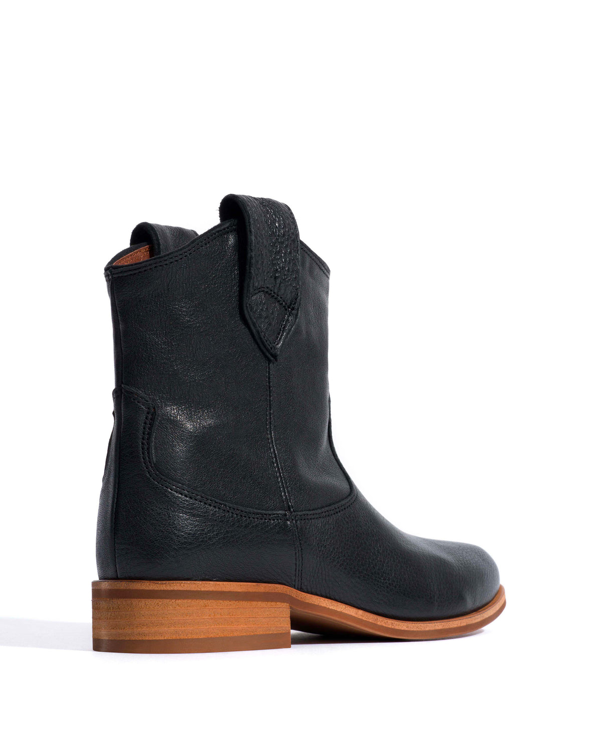 Monja Natural grain soft calf Black