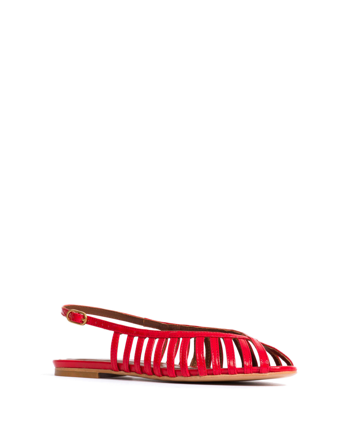 Carminho 10 Crinkled polished goat Scarlet