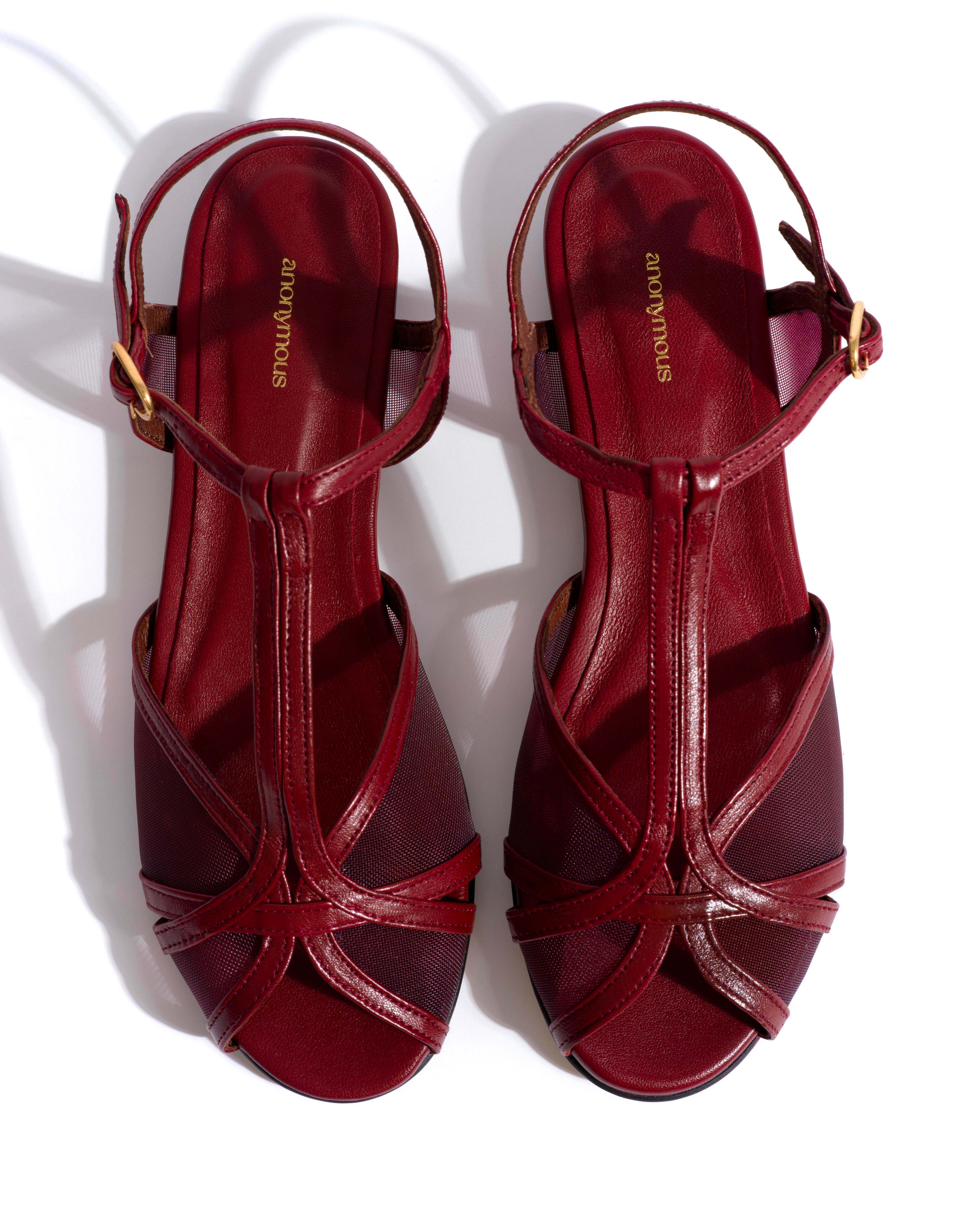 Therese 20 mesh Shiny lamb & mesh Pomegranate