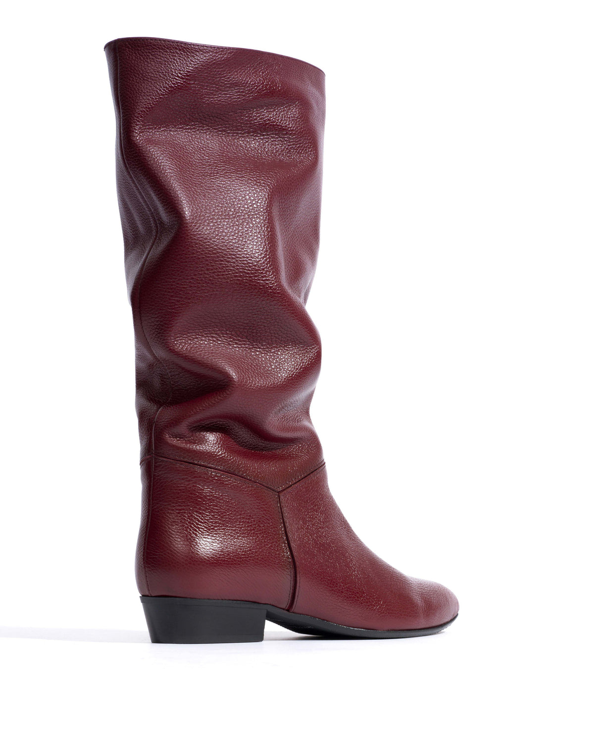 Jasmina 20 Pebbled soft calf & suede leather Pomegranate
