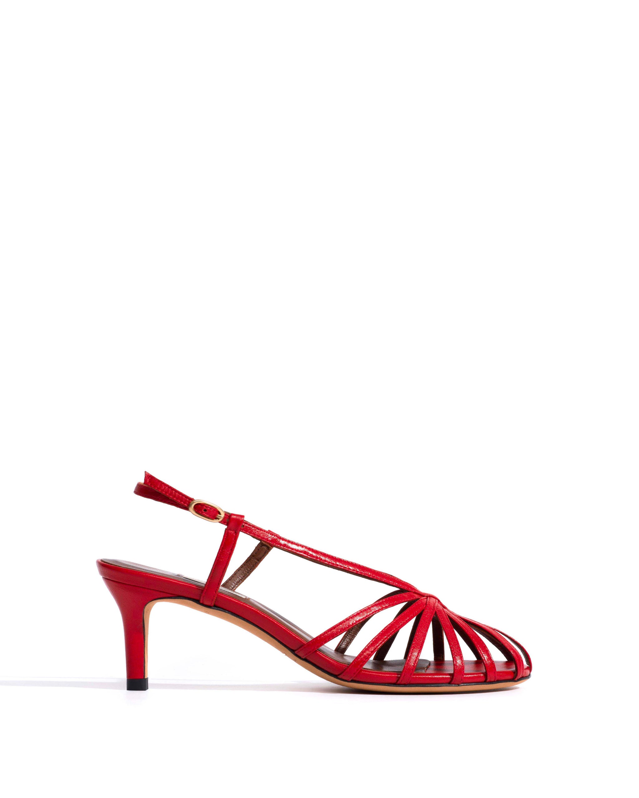 Candace 55 Shiny lamb Ruby red - Anonymous Copenhagen Heels