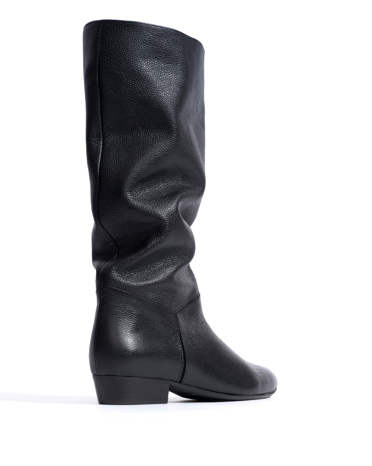 Jasmina 20 Pebbled soft calf & suede leather Black
