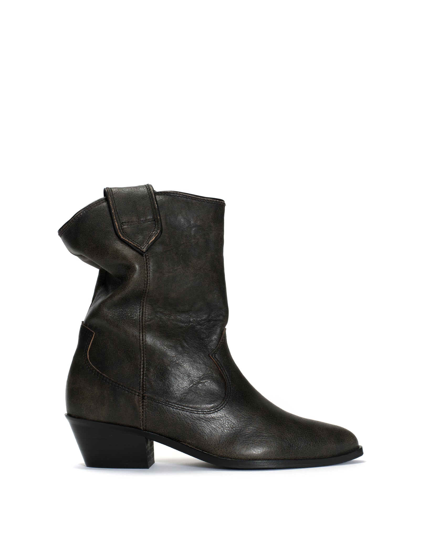 Saseline 35 Distressed vegetable tanned calf Off black - Anonymous Copenhagen
