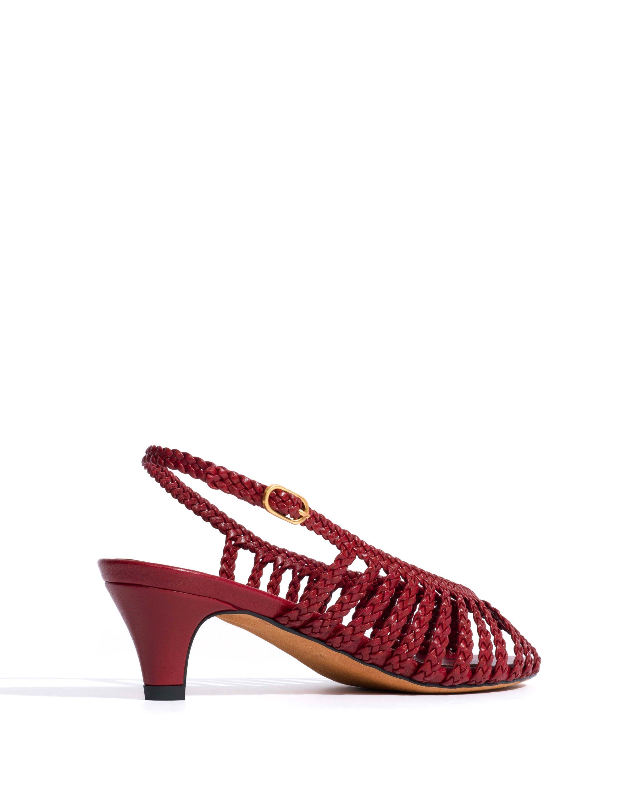 Carminho 40 stiletto hand-braided Hand-braided leather Pomegranate - Anonymous Copenhagen Heels