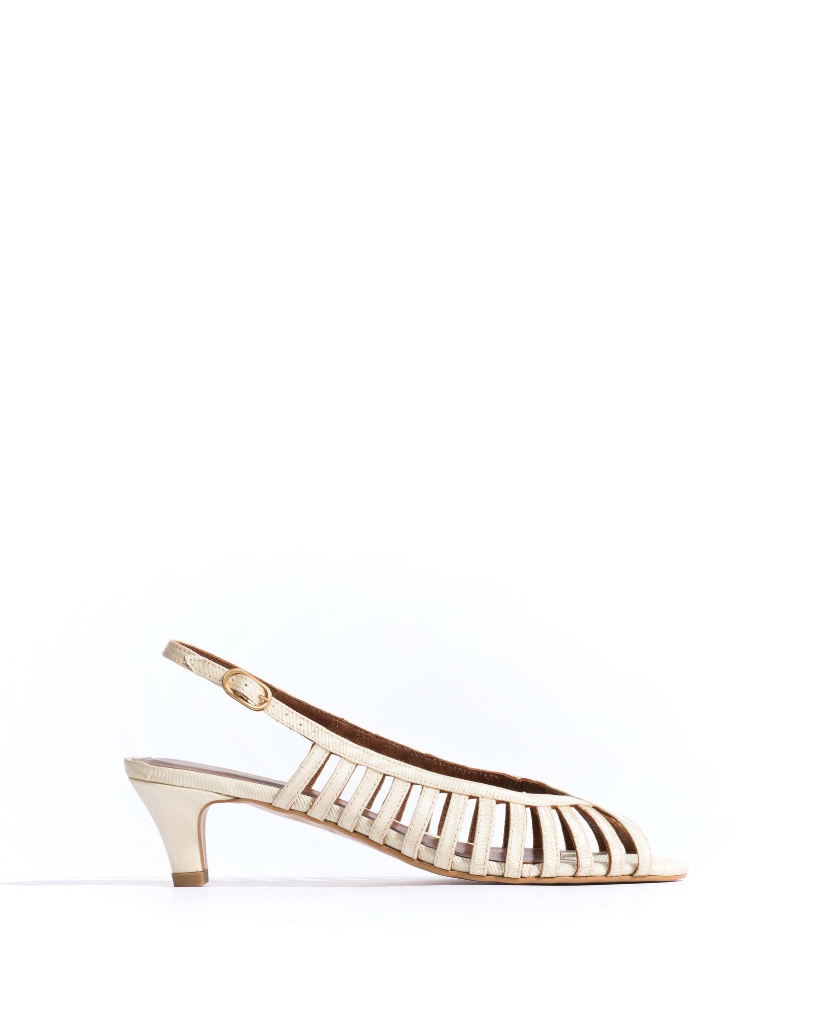 Carminho 40 stiletto Glossy moire Ivory - Anonymous Copenhagen Heels