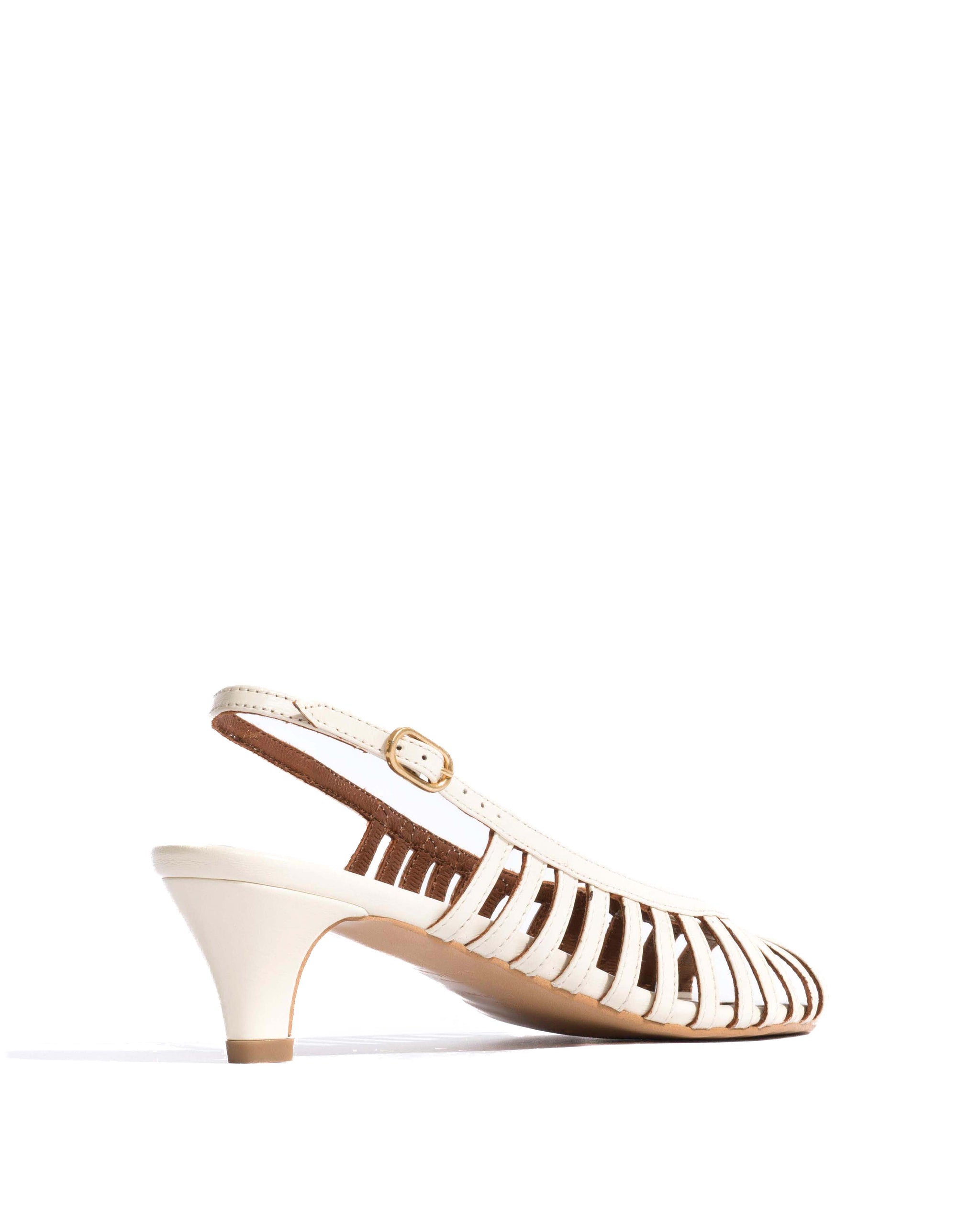 Carminho 40 stiletto Crinkled polished goat White sand - Anonymous Copenhagen Heels