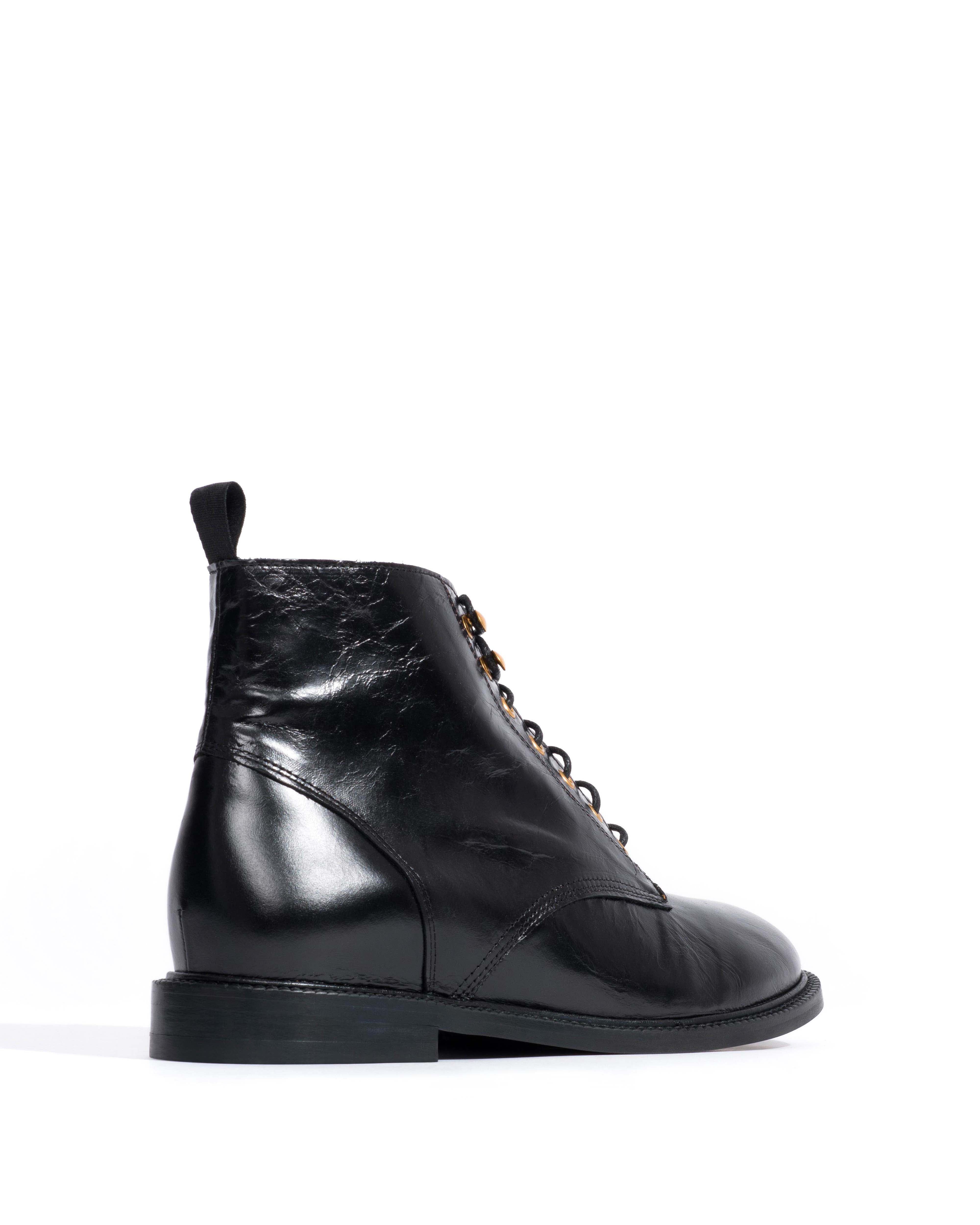 Valery Crinkled soft calf Black