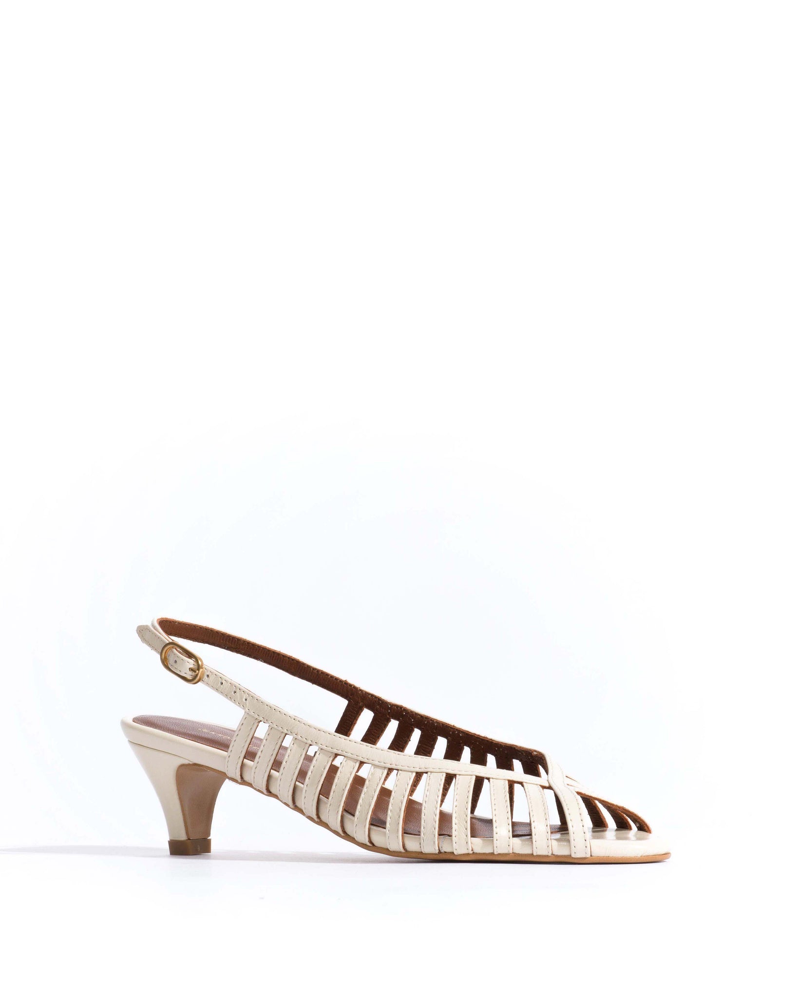 Carminho 40 stiletto Crinkled polished goat White sand - Anonymous Copenhagen Heels