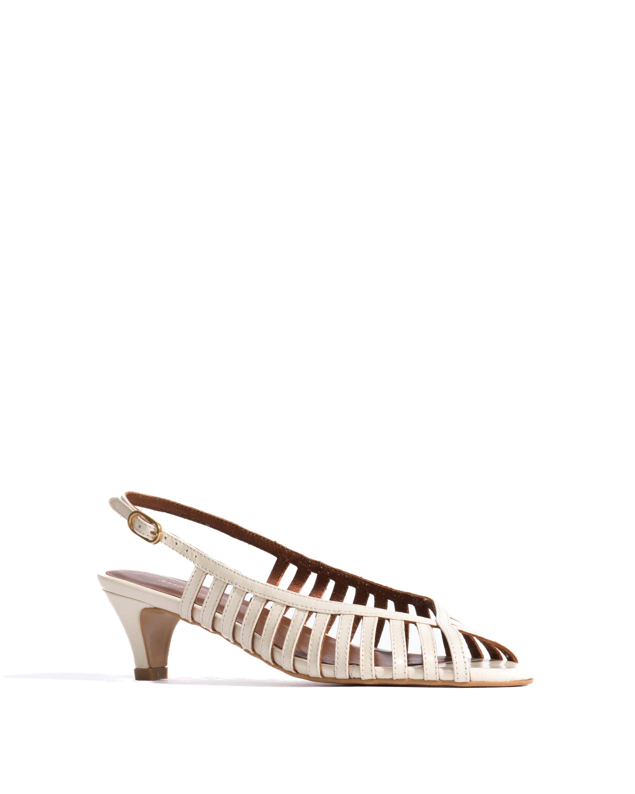 Carminho 40 stiletto Crinkled polished goat White sand - Anonymous Copenhagen Heels
