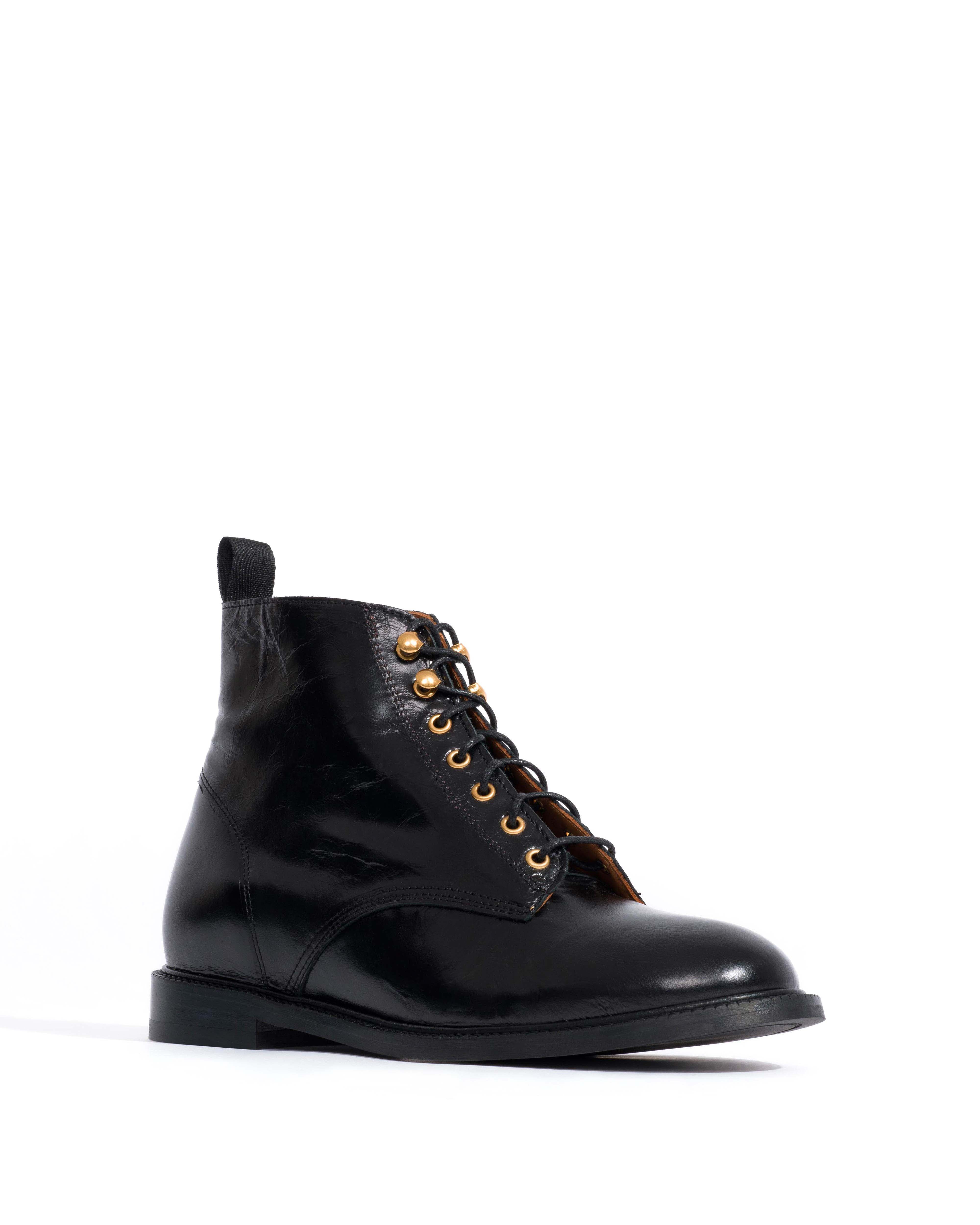 Valery Crinkled soft calf Black