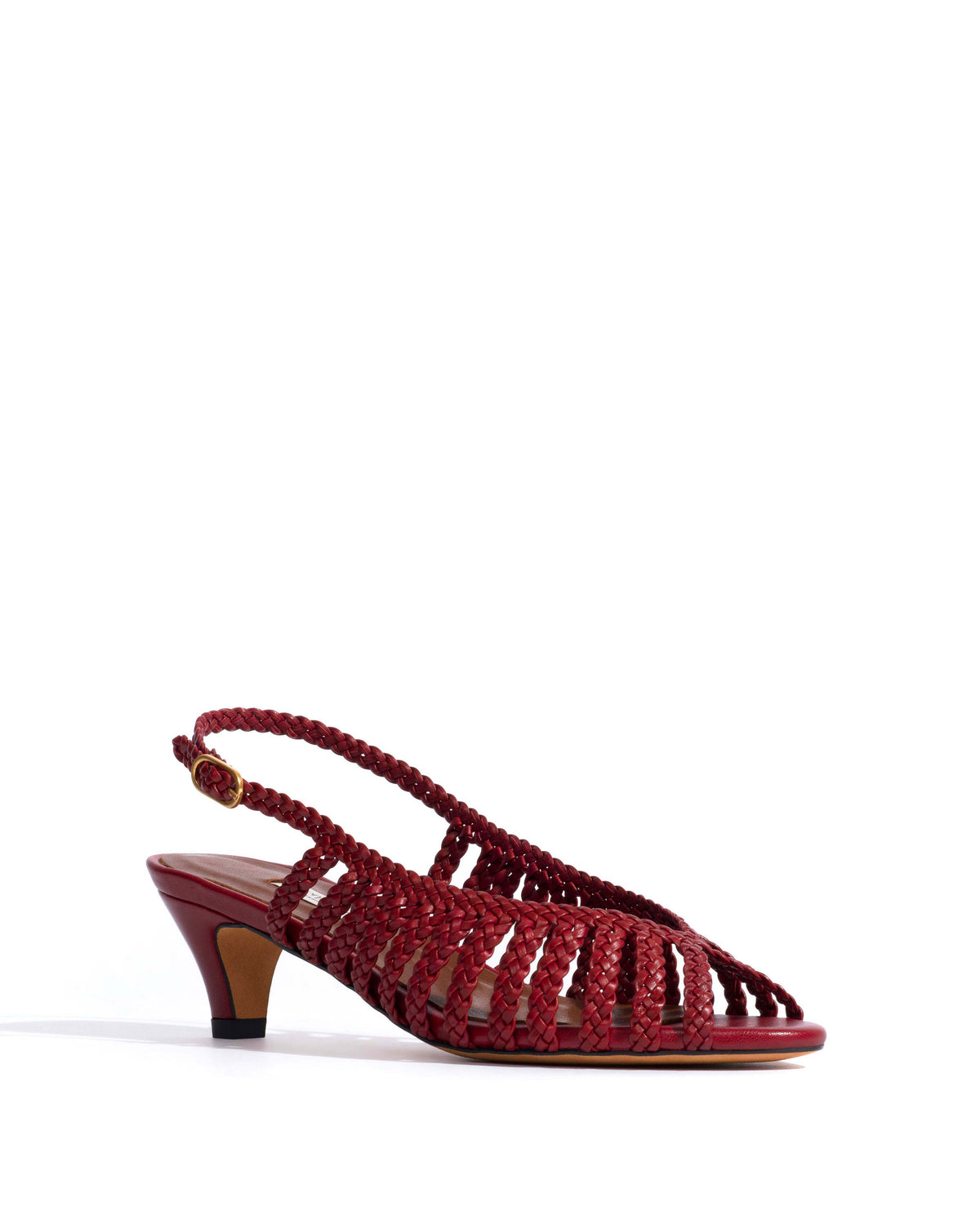 Carminho 40 hand-braided Hand-braided leather Pomegranate
