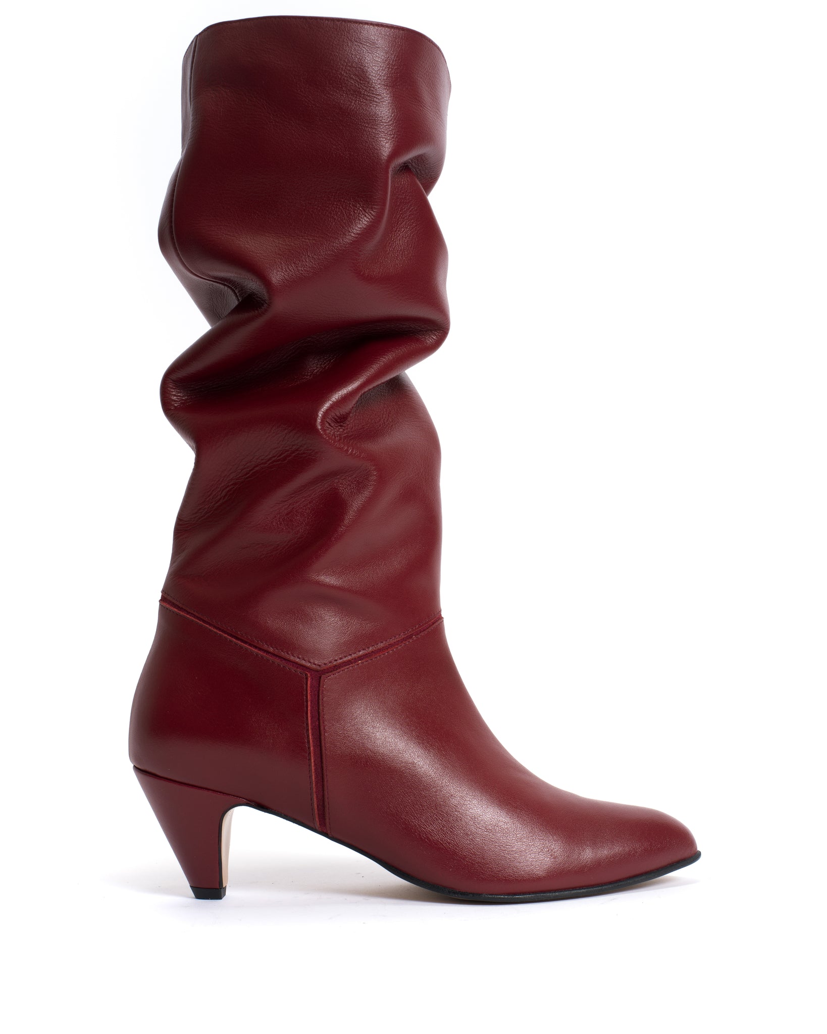 Jasmina 50 stiletto Soft calf & suede leather Pomegranate - Anonymous Copenhagen