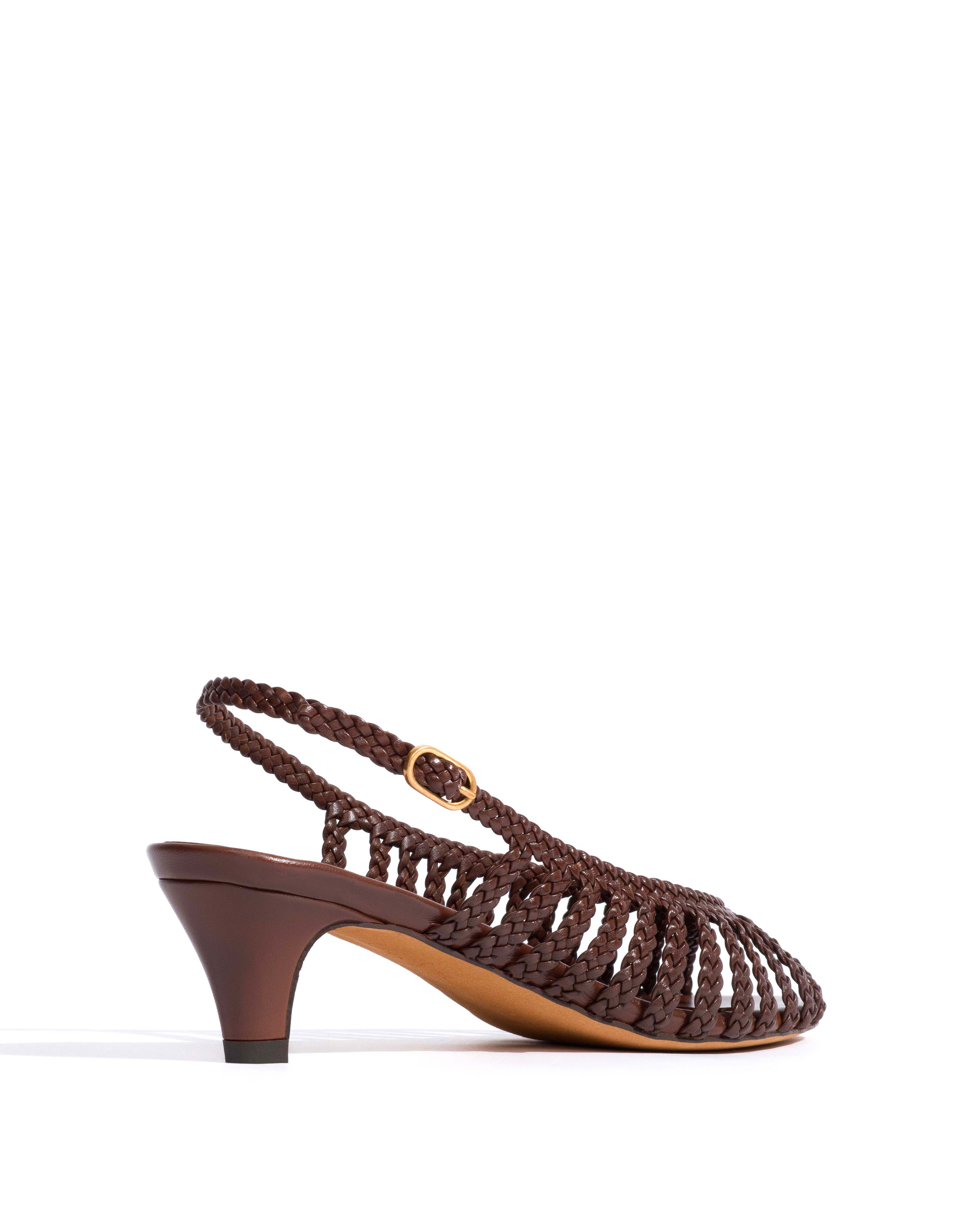 Carminho 40 hand-braided Hand-braided leather Chocolate