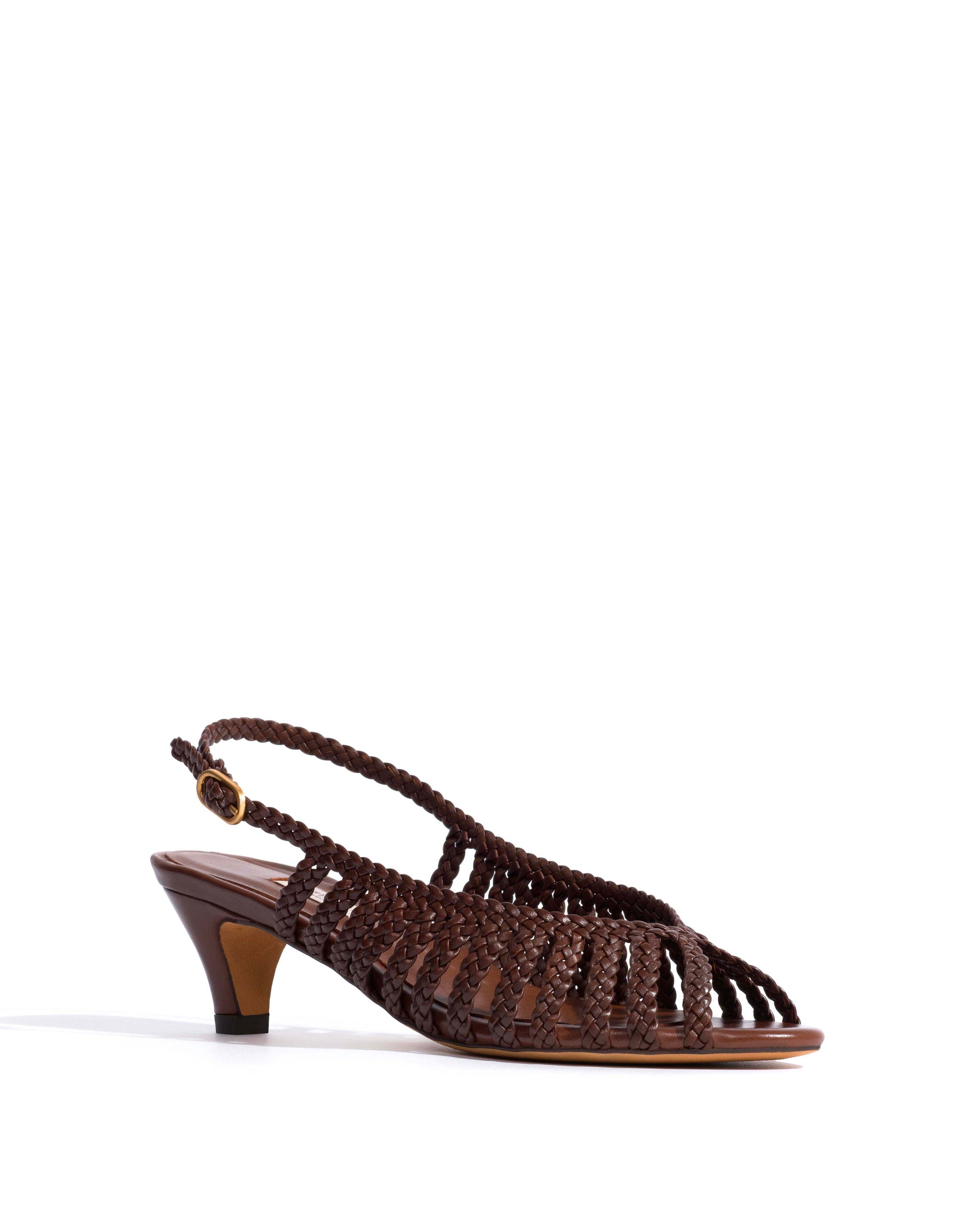 Carminho 40 stiletto hand-braided Hand-braided leather Chocolate - Anonymous Copenhagen Heels