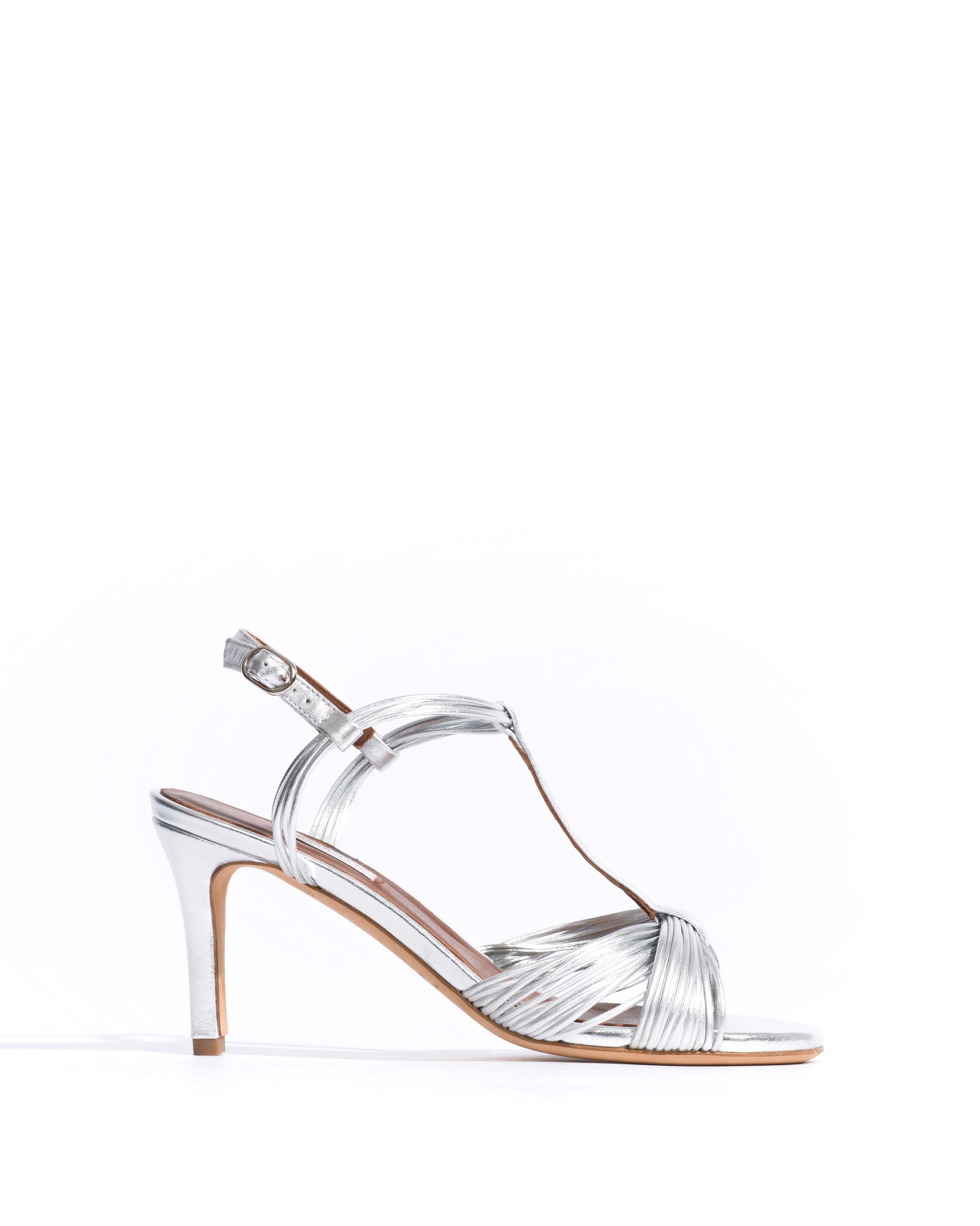 Alessandra 75 Metallic goat Silver
