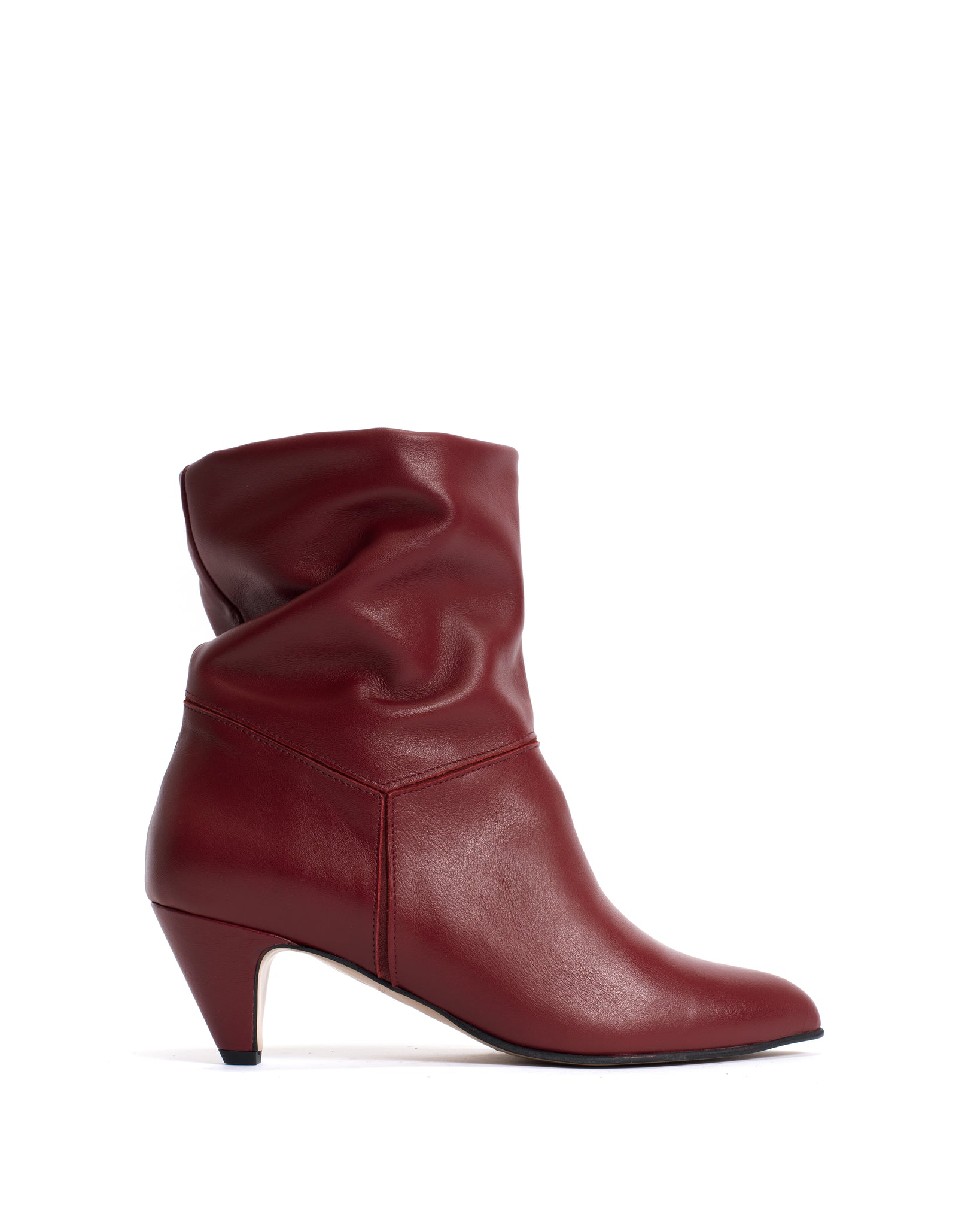 Jassi 50 stiletto Soft calf & suede leather Pomegranate - Anonymous Copenhagen