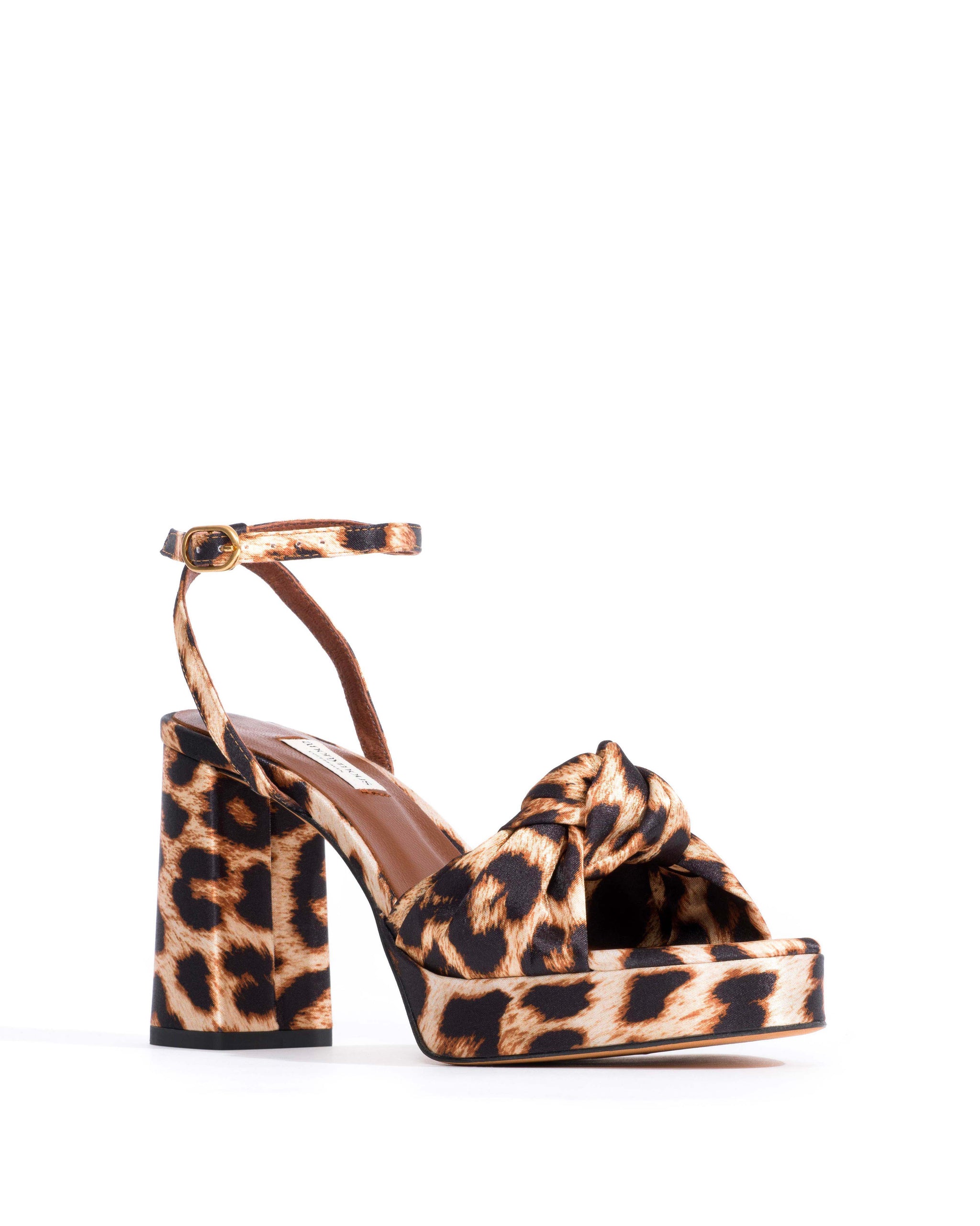Aliza 85 platform Satin print Leopard - Anonymous Copenhagen Heels