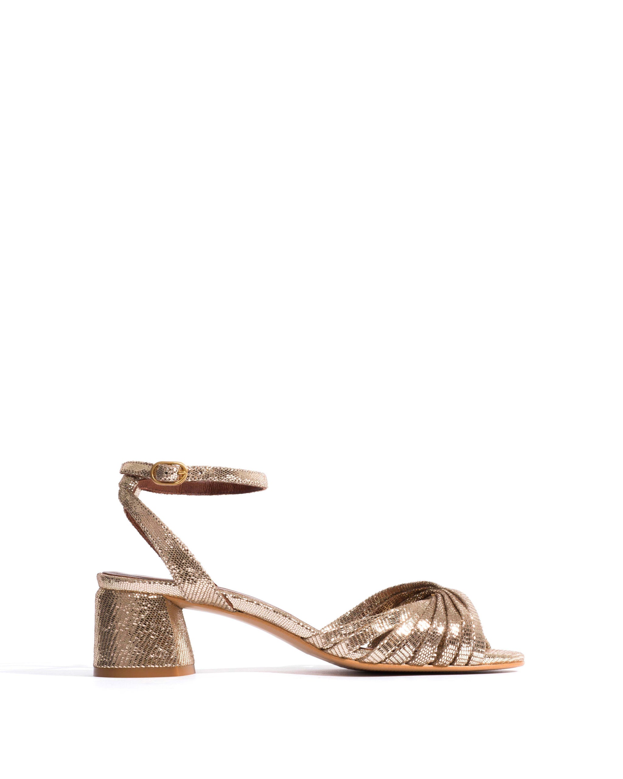 Margriet Lizard metallic goat Vintage champagne - Anonymous Copenhagen Shoes