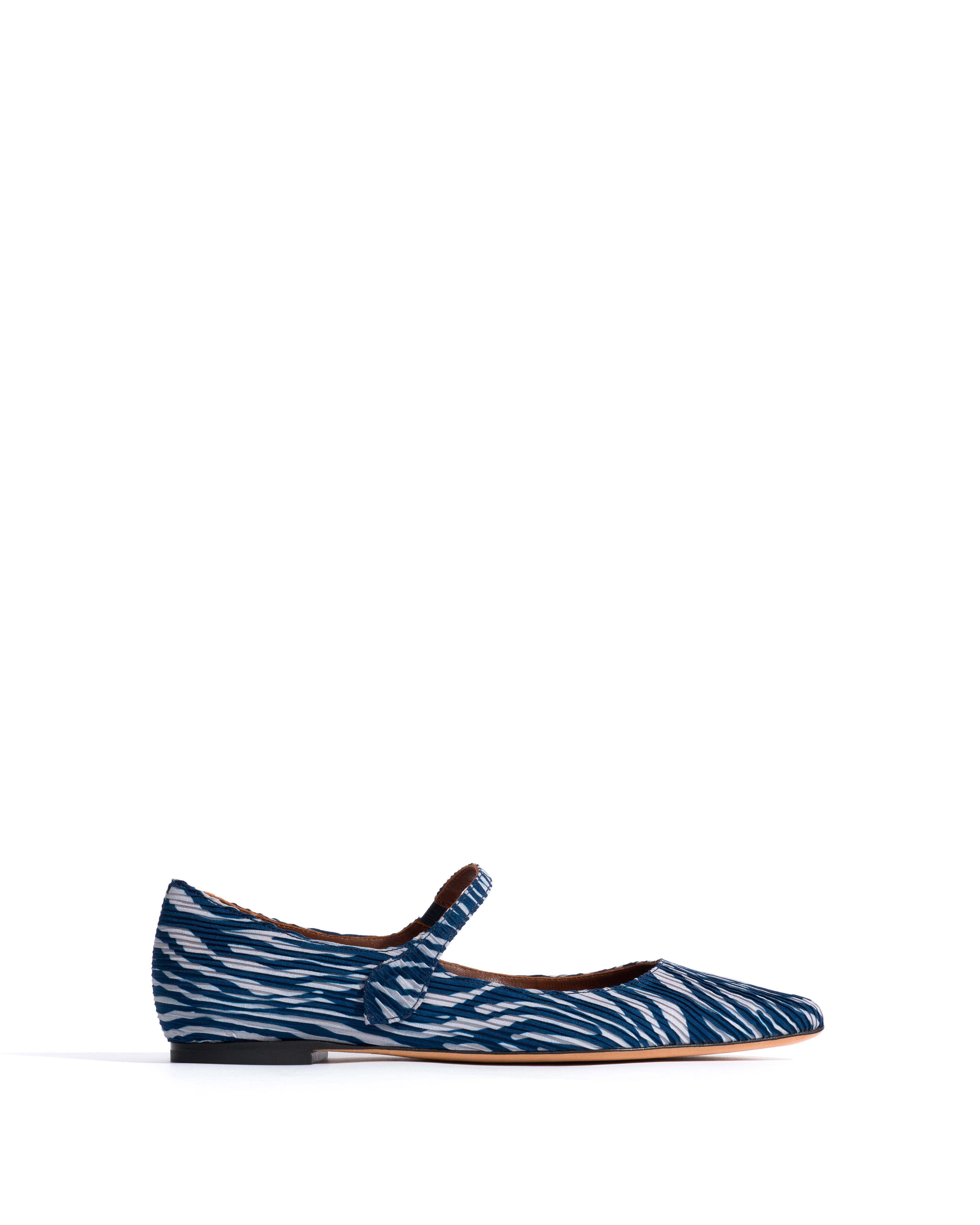Fifi Pleated zebra Blue shades