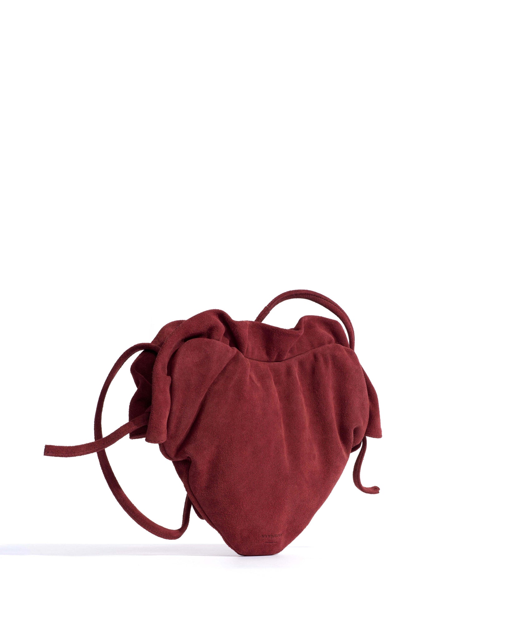 Zally heart bag Calf suede Pomegranate - Anonymous Copenhagen Bags