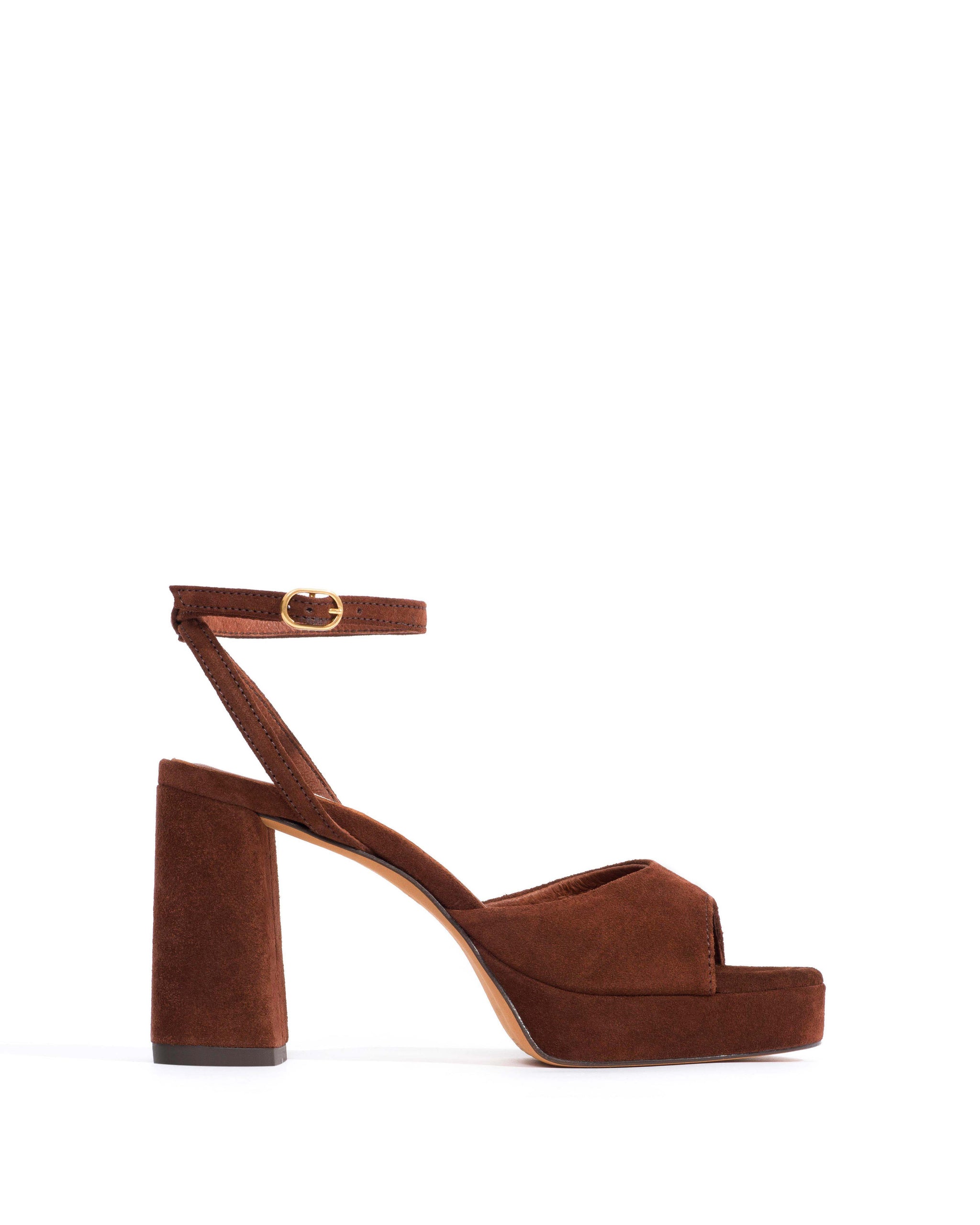 Jolie 85 platform Calf suede Chocolate - Anonymous Copenhagen Heels