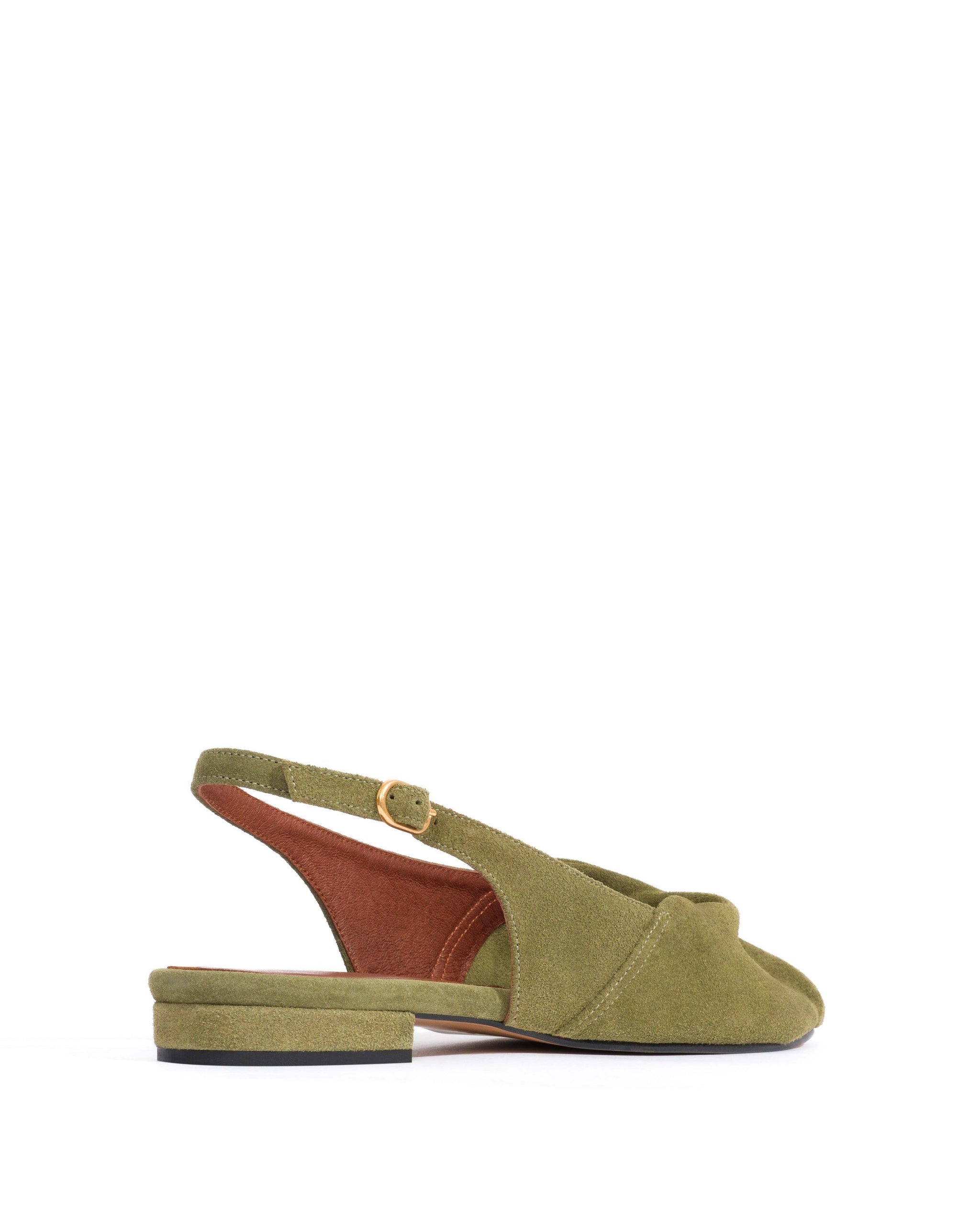 Magda 20 Calf suede Olive green - Anonymous Copenhagen Flat sandals