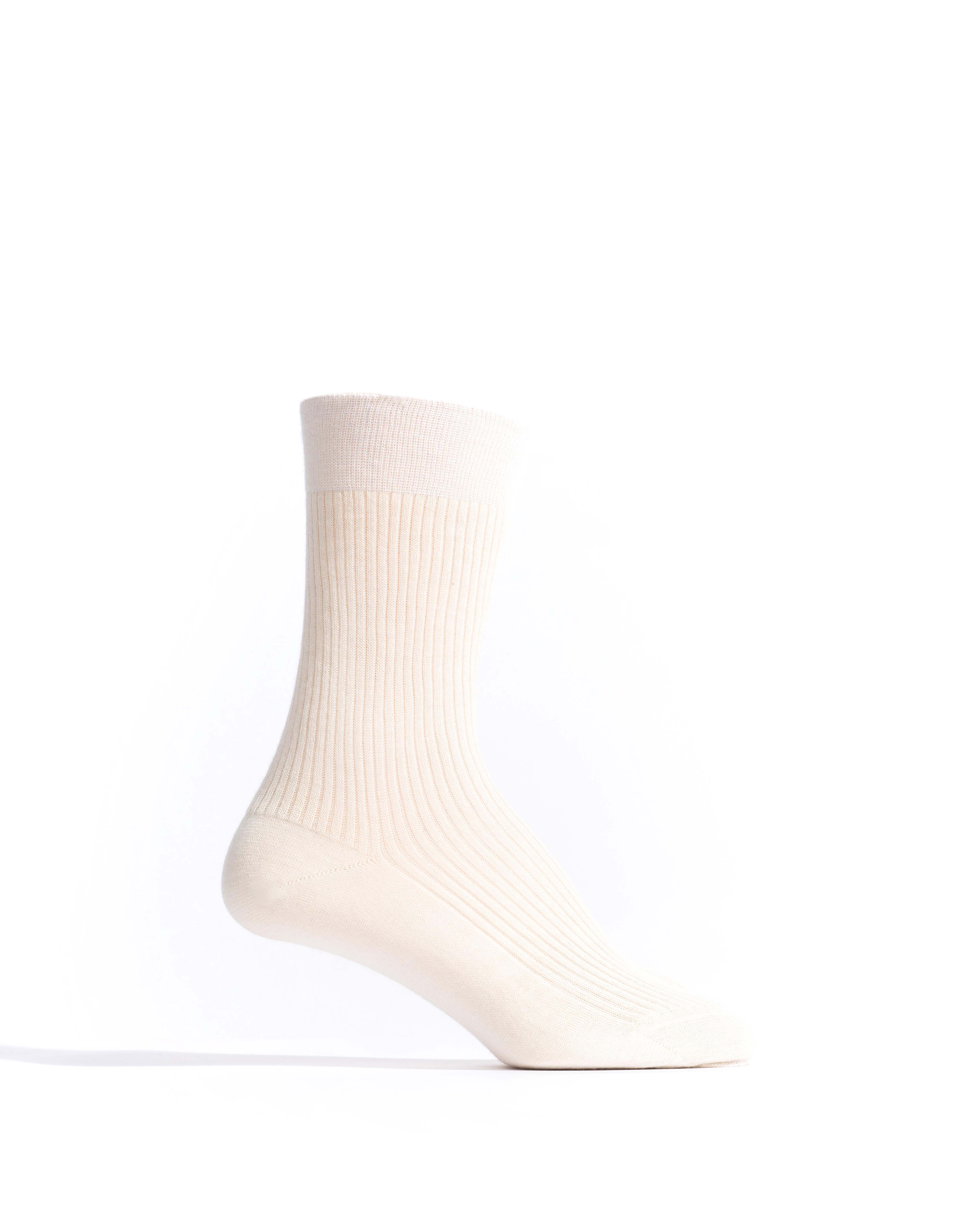 Ines silk cashmere socks 30% silk 70% cashmere Cream