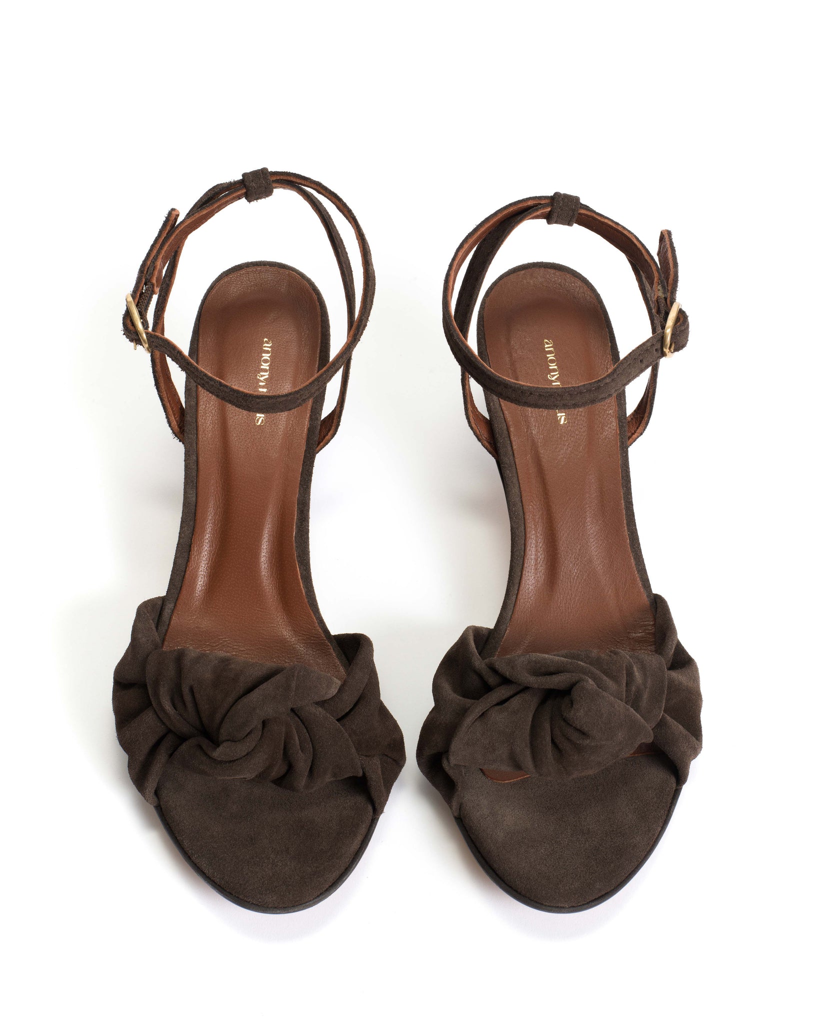 Aliza 50 stiletto Calf suede Coffee brown - Anonymous Copenhagen