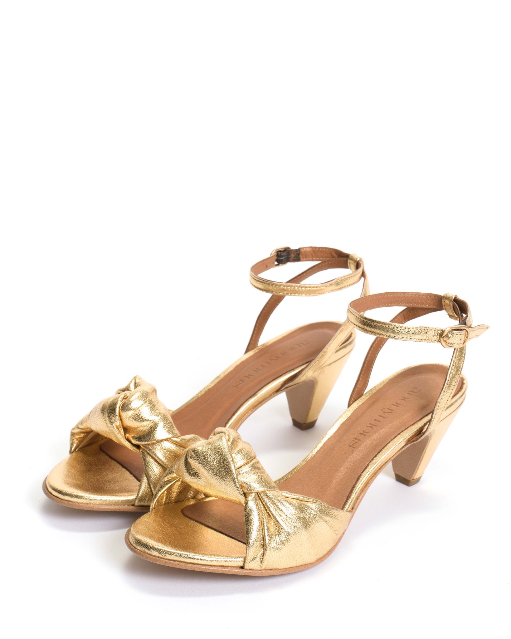 Aliza 50 stiletto Metallic Goat Gold - Anonymous Copenhagen