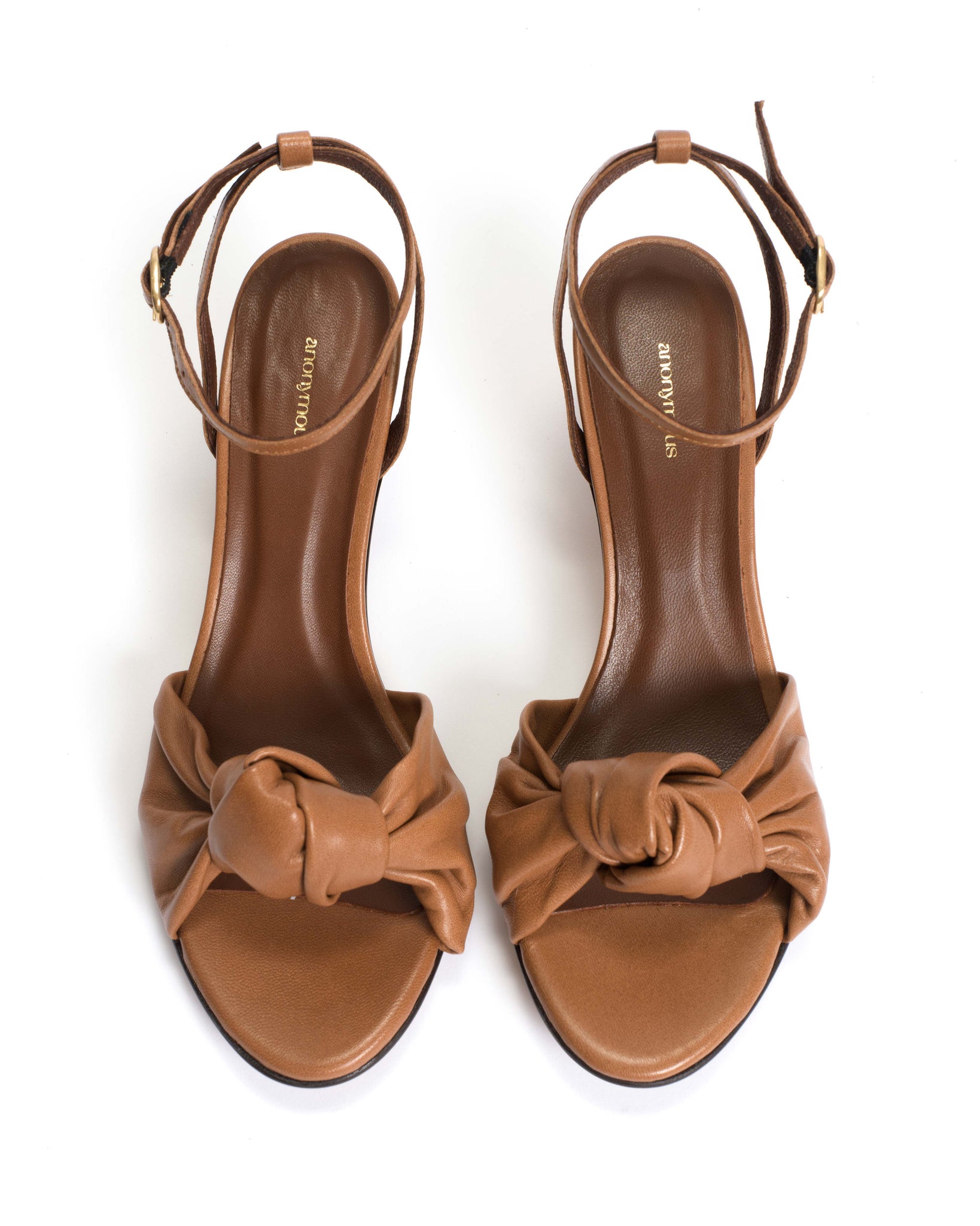 Aliza 50 stiletto Shiny lamb Caramel - Anonymous Copenhagen