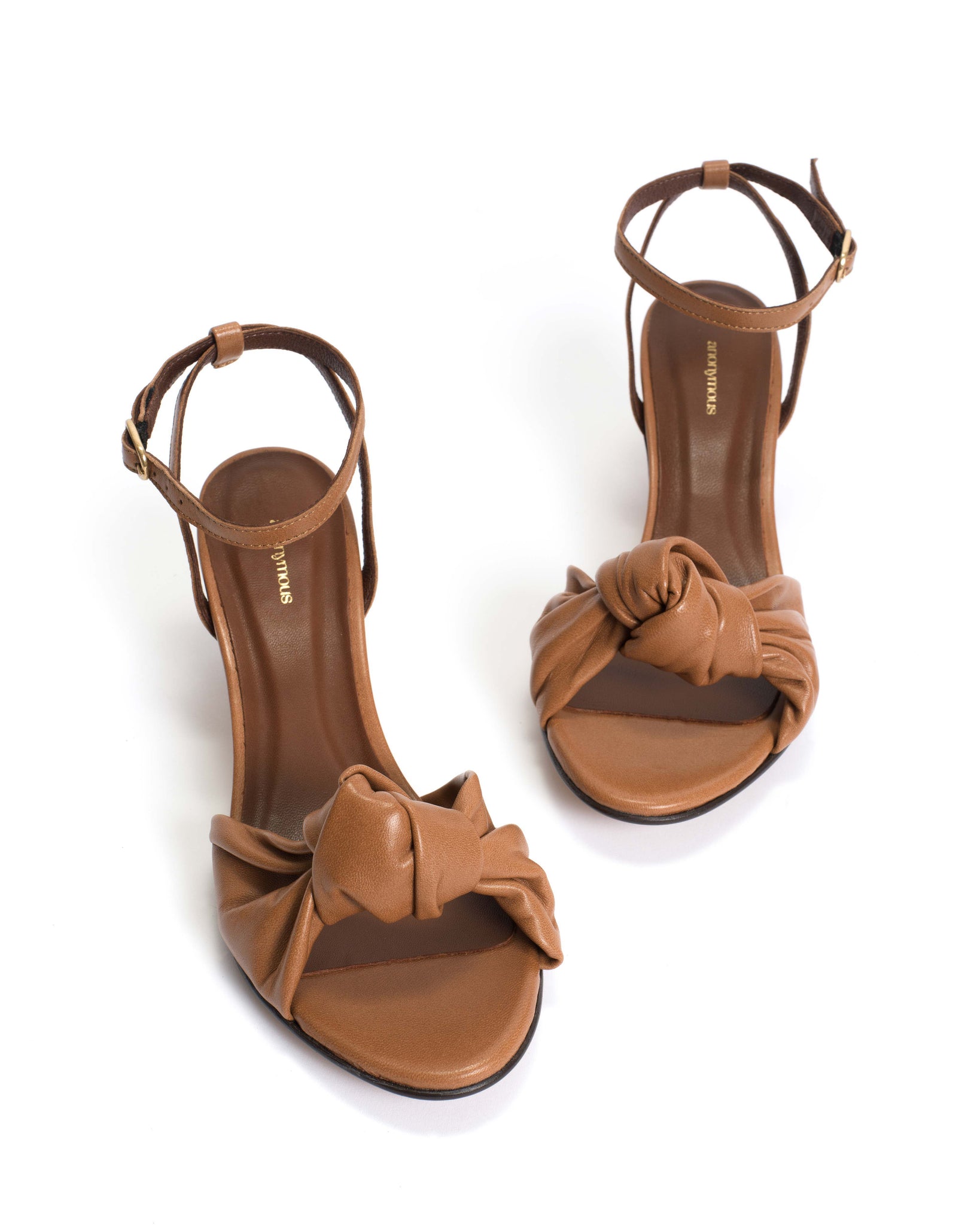 Aliza 50 stiletto Shiny lamb Caramel - Anonymous Copenhagen